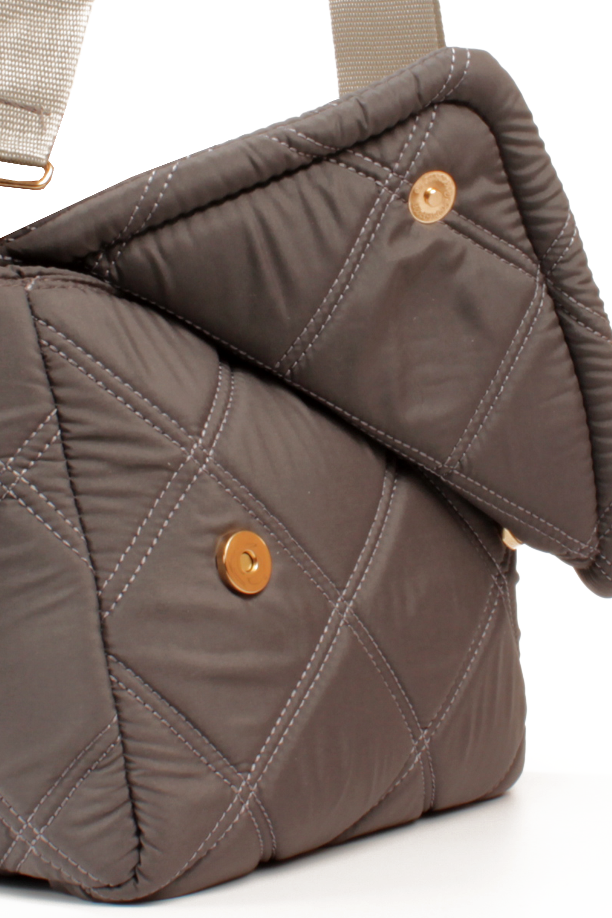 LWE10794-SyhTalhaLuwwe Bag'sKadın Paraşüt Kumaş Kapitoneli Spor Kolon Askılı Çıt Çıt Kapaklı Omuz&Çapraz Çanta (10794)