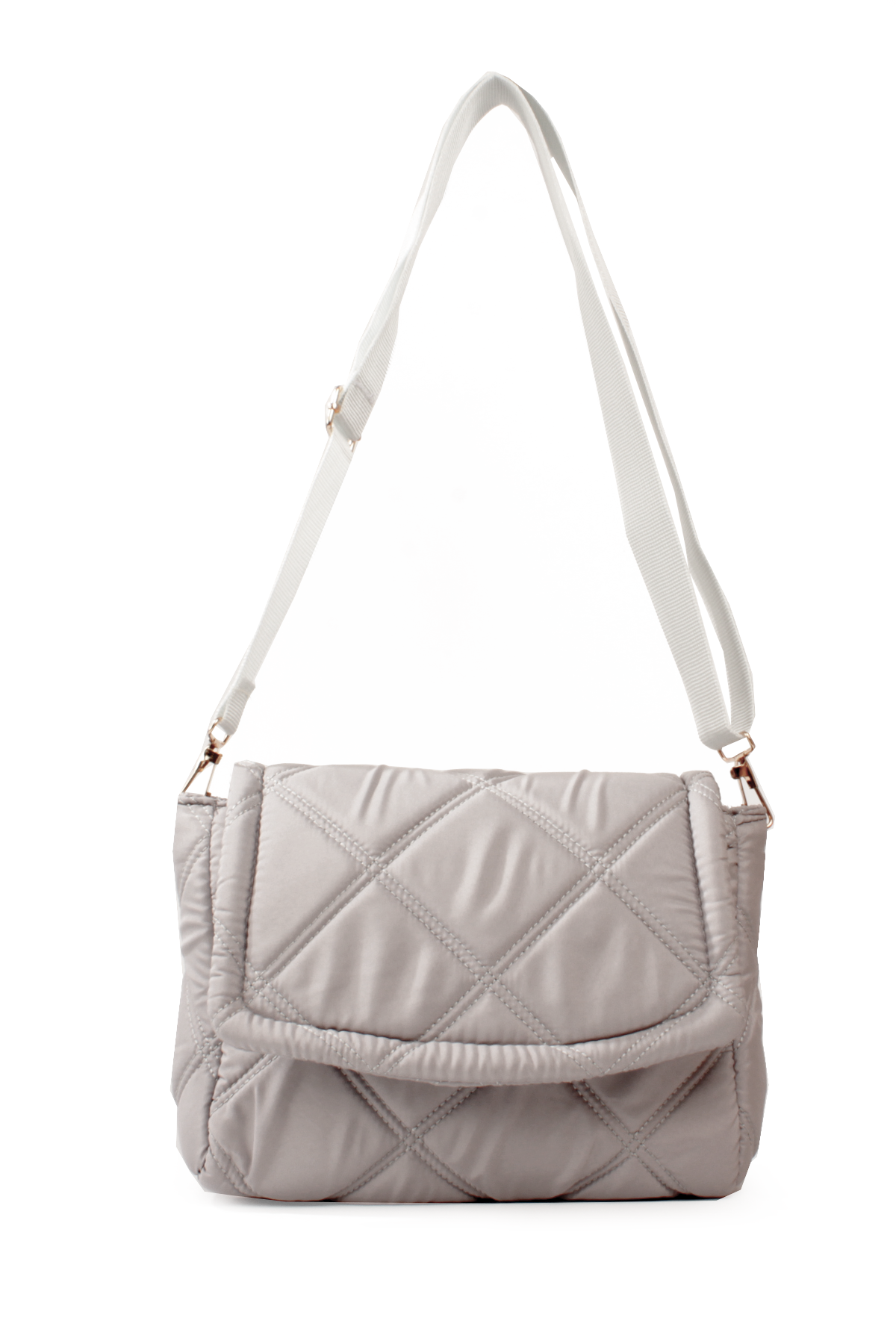 LWE10794-SyhTalhaLuwwe Bag'sKadın Paraşüt Kumaş Kapitoneli Spor Kolon Askılı Çıt Çıt Kapaklı Omuz&Çapraz Çanta (10794)