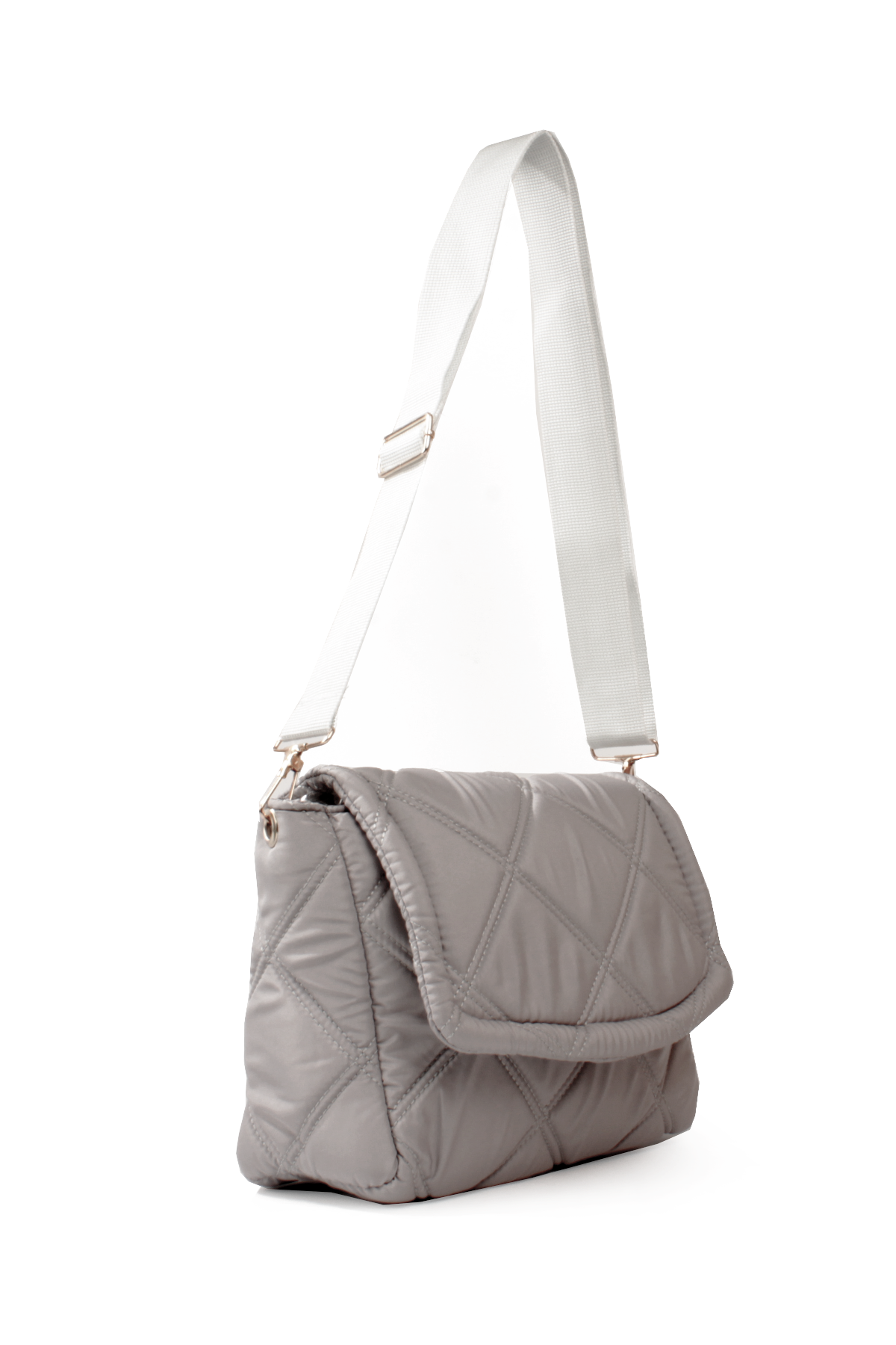 LWE10794-SyhTalhaLuwwe Bag'sKadın Paraşüt Kumaş Kapitoneli Spor Kolon Askılı Çıt Çıt Kapaklı Omuz&Çapraz Çanta (10794)