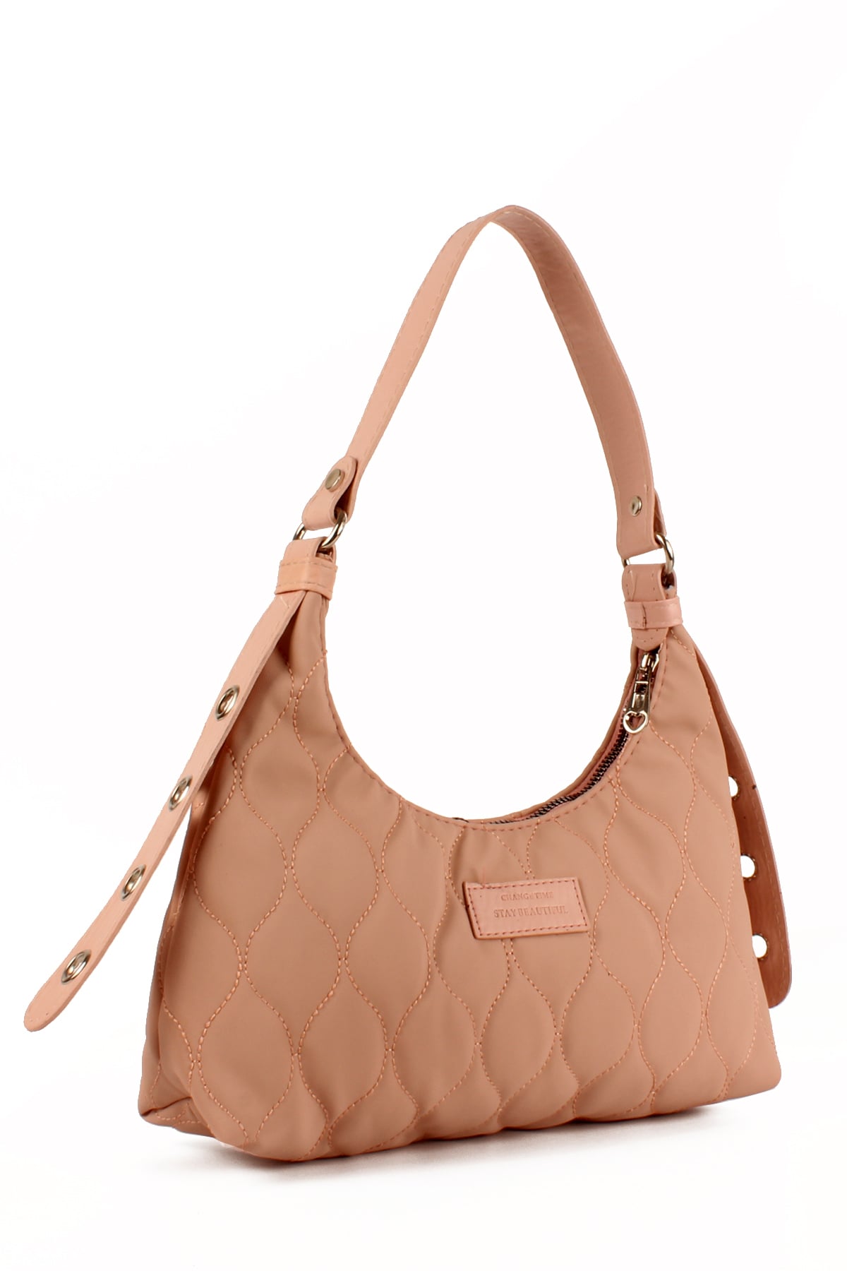 LWE10686-SyhTalhaLuwwe Bag'sKadın Paraşüt Kumaş Özel Nakışlı Kemer Detaylı Baget Çanta (10686)