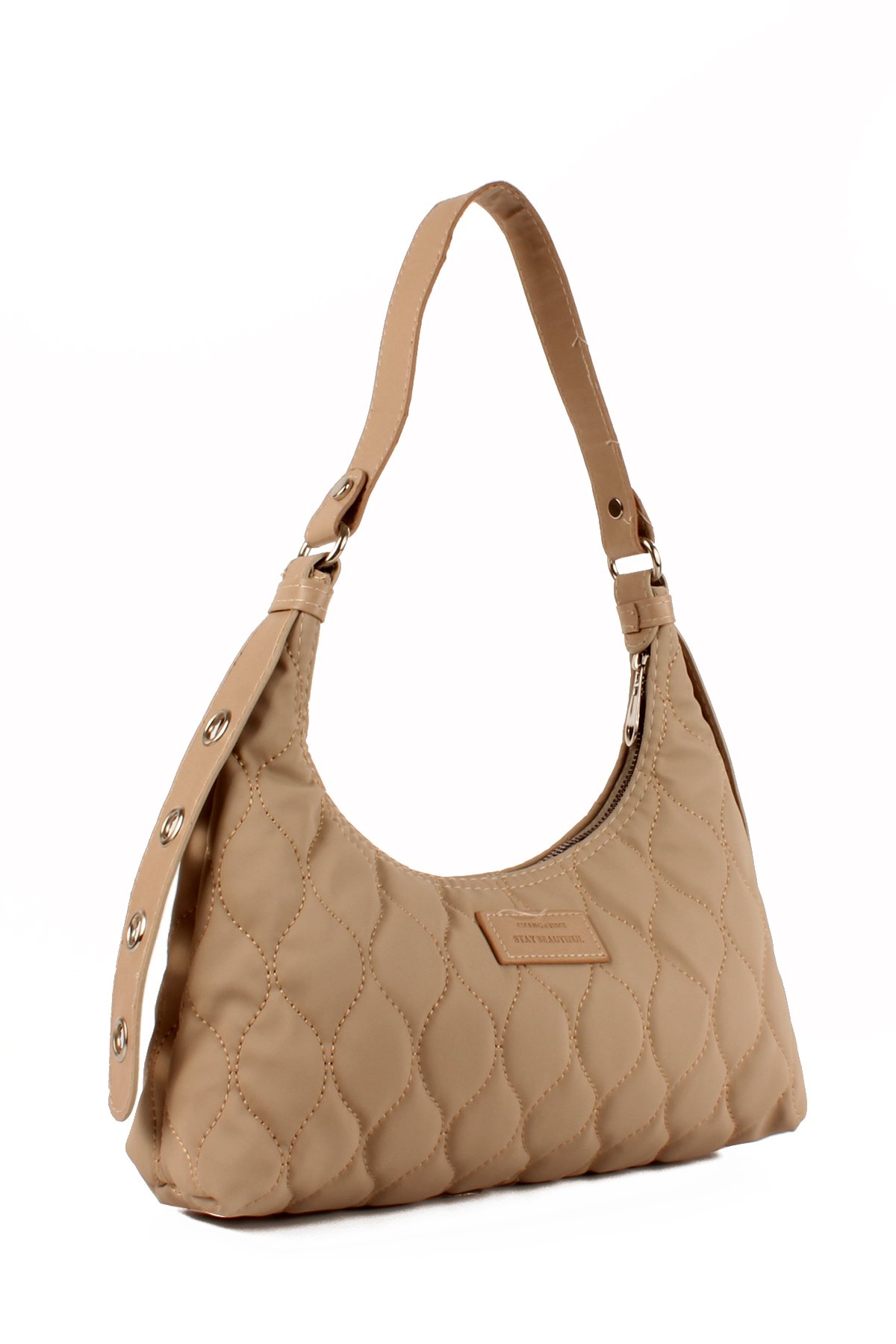 LWE10686-SyhTalhaLuwwe Bag'sKadın Paraşüt Kumaş Özel Nakışlı Kemer Detaylı Baget Çanta (10686)