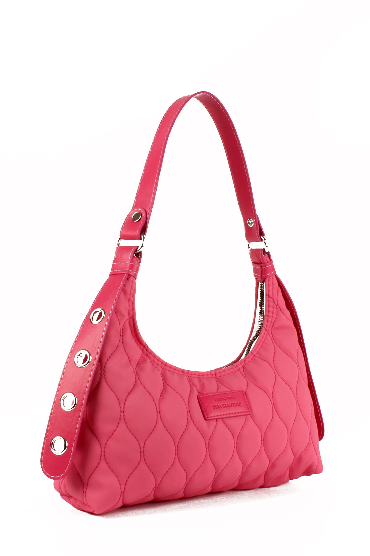LWE10686-SyhTalhaLuwwe Bag'sKadın Paraşüt Kumaş Özel Nakışlı Kemer Detaylı Baget Çanta (10686)