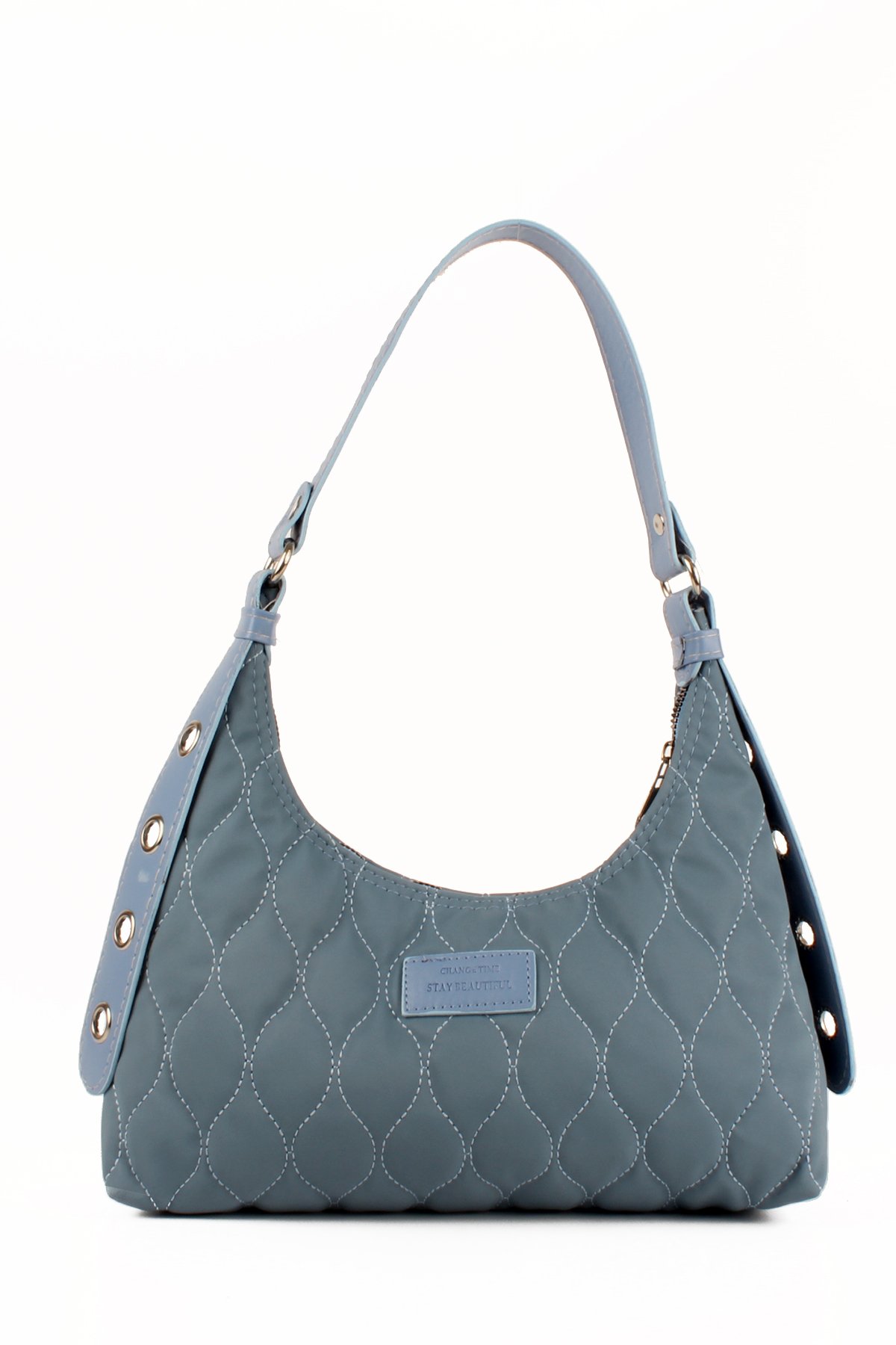 LWE10686-SyhTalhaLuwwe Bag'sKadın Paraşüt Kumaş Özel Nakışlı Kemer Detaylı Baget Çanta (10686)