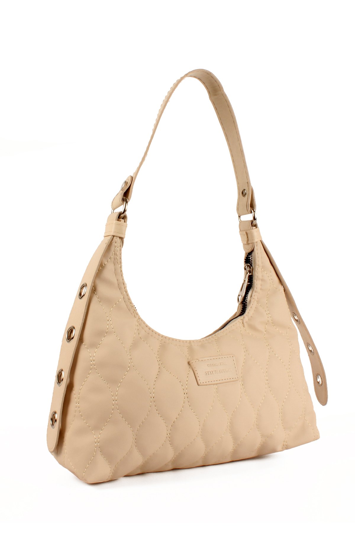 LWE10686-SyhTalhaLuwwe Bag'sKadın Paraşüt Kumaş Özel Nakışlı Kemer Detaylı Baget Çanta (10686)