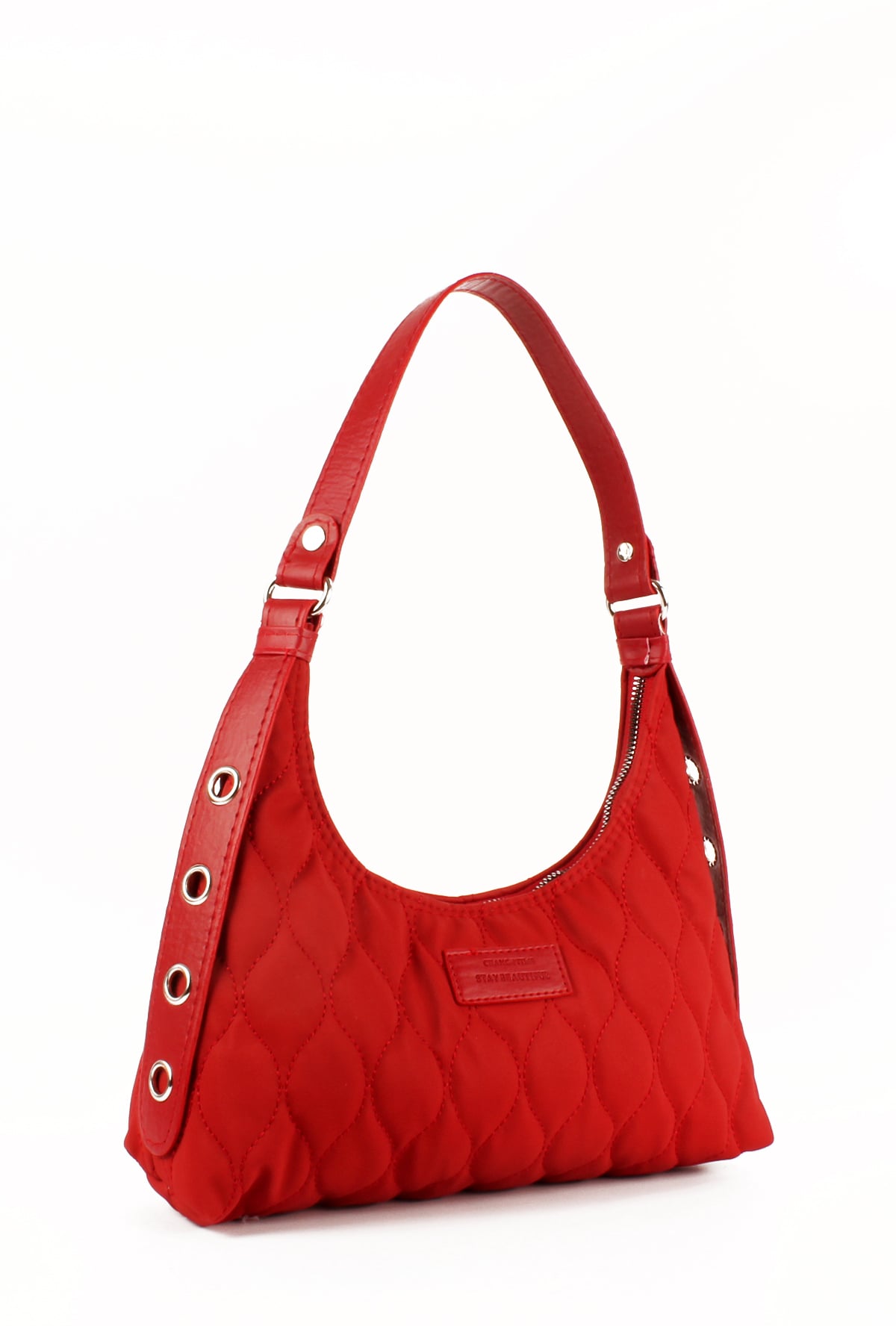 LWE10686-SyhTalhaLuwwe Bag'sKadın Paraşüt Kumaş Özel Nakışlı Kemer Detaylı Baget Çanta (10686)