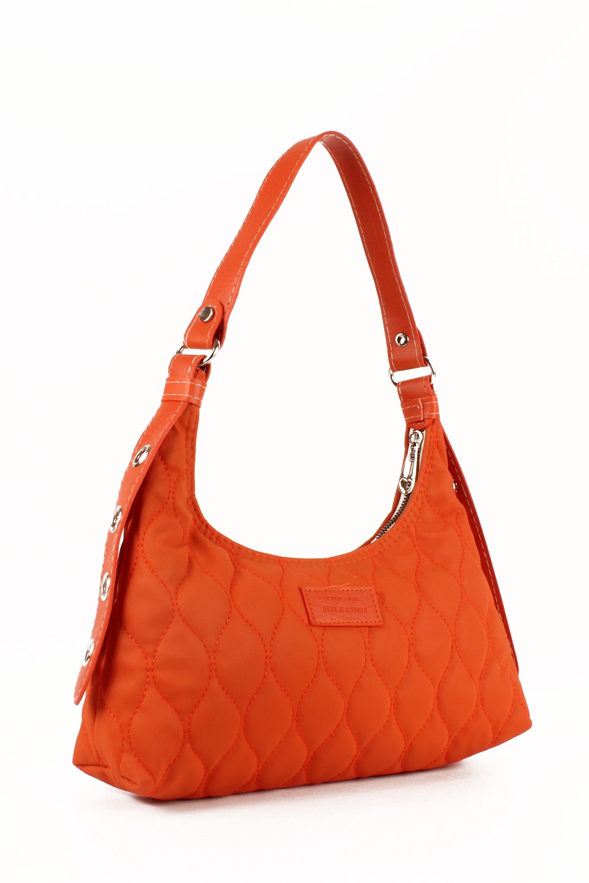 LWE10686-SyhTalhaLuwwe Bag'sKadın Paraşüt Kumaş Özel Nakışlı Kemer Detaylı Baget Çanta (10686)