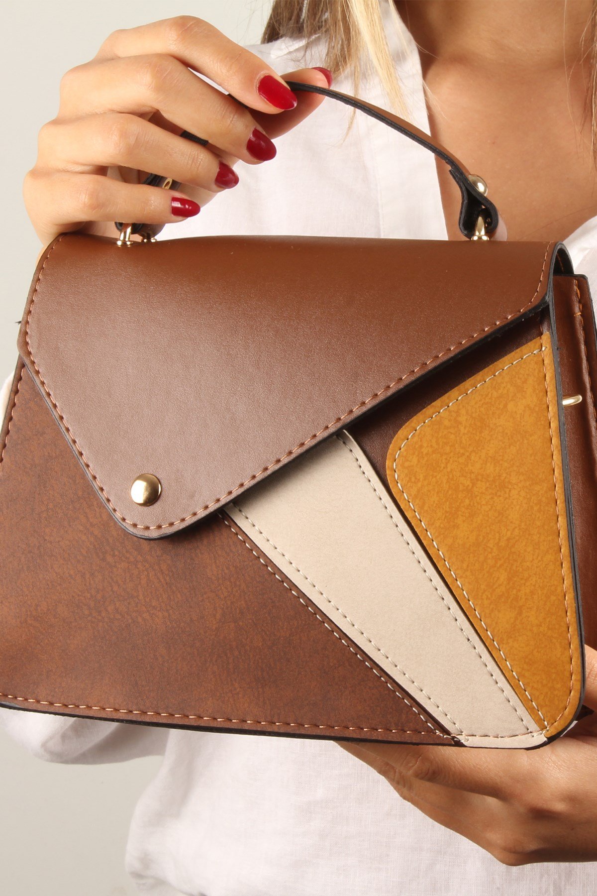 LWE10390-SLuwweLuwwe Bag'sKadın Parçalı ve Renkli El ve Omuz Çantası (10390)