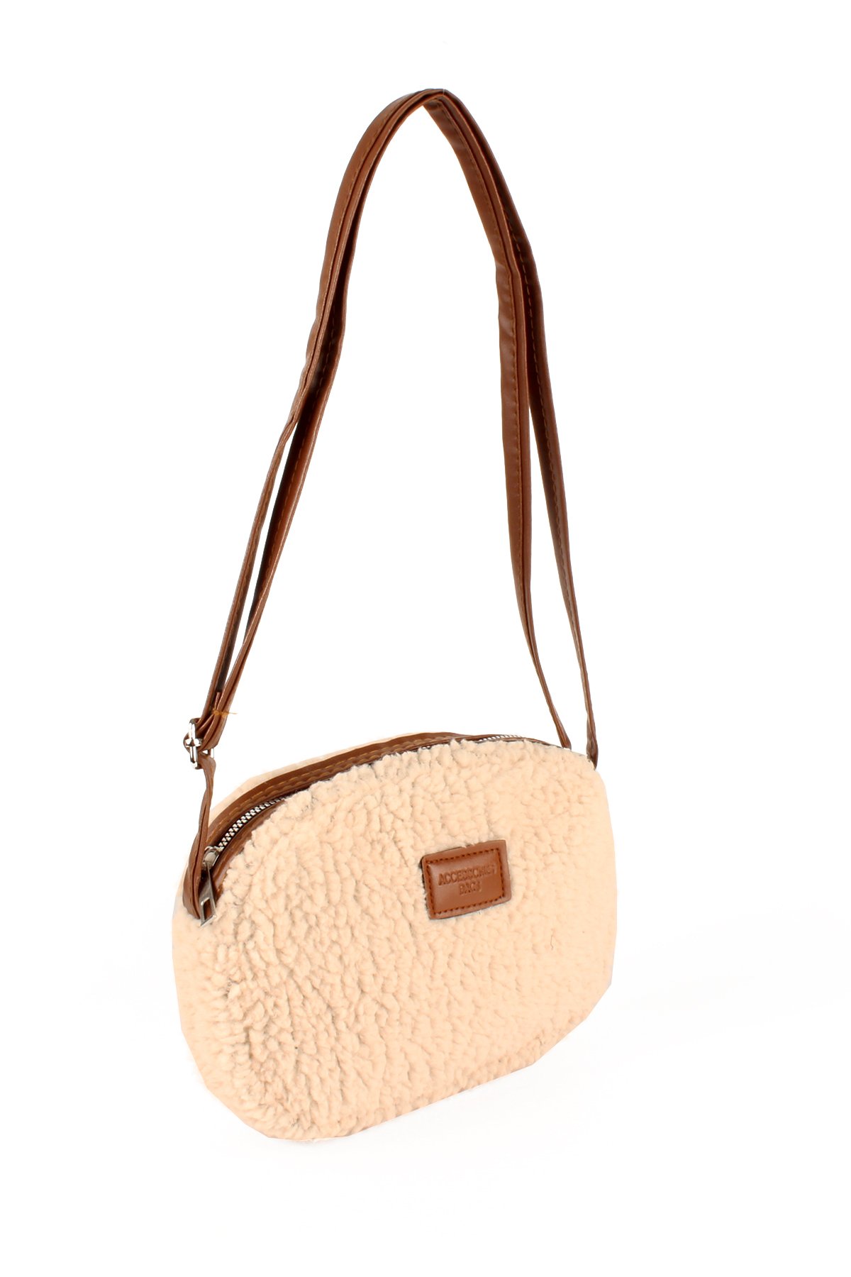 LWE10737-SyhTalhaLuwwe Bag'sKadın Peluş-Suni Kürklü Deri Askılı Omuz Çantası (10737)