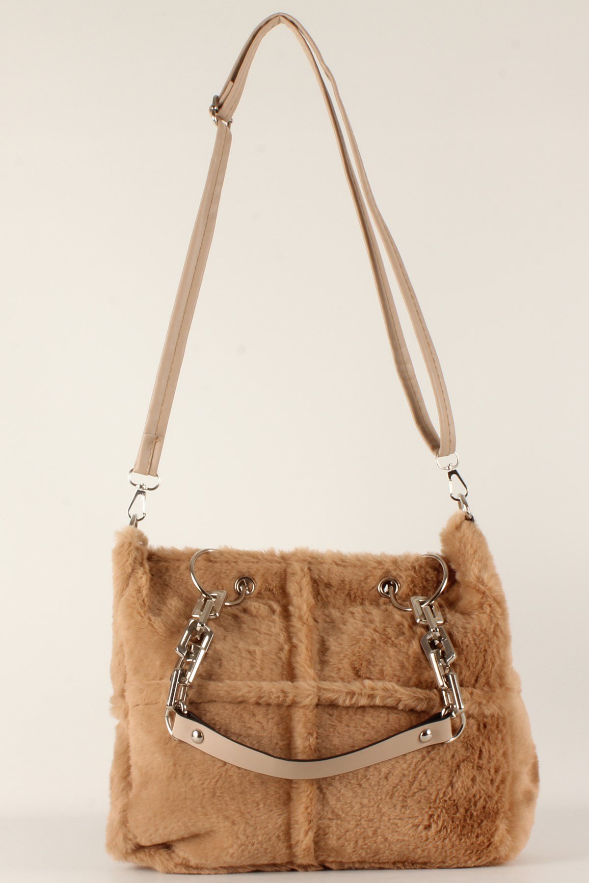 LWE10412-SLuwweLuwwe Bag'sKadın Plastik Zincirli Tüylü-Peluş Çanta (10412)