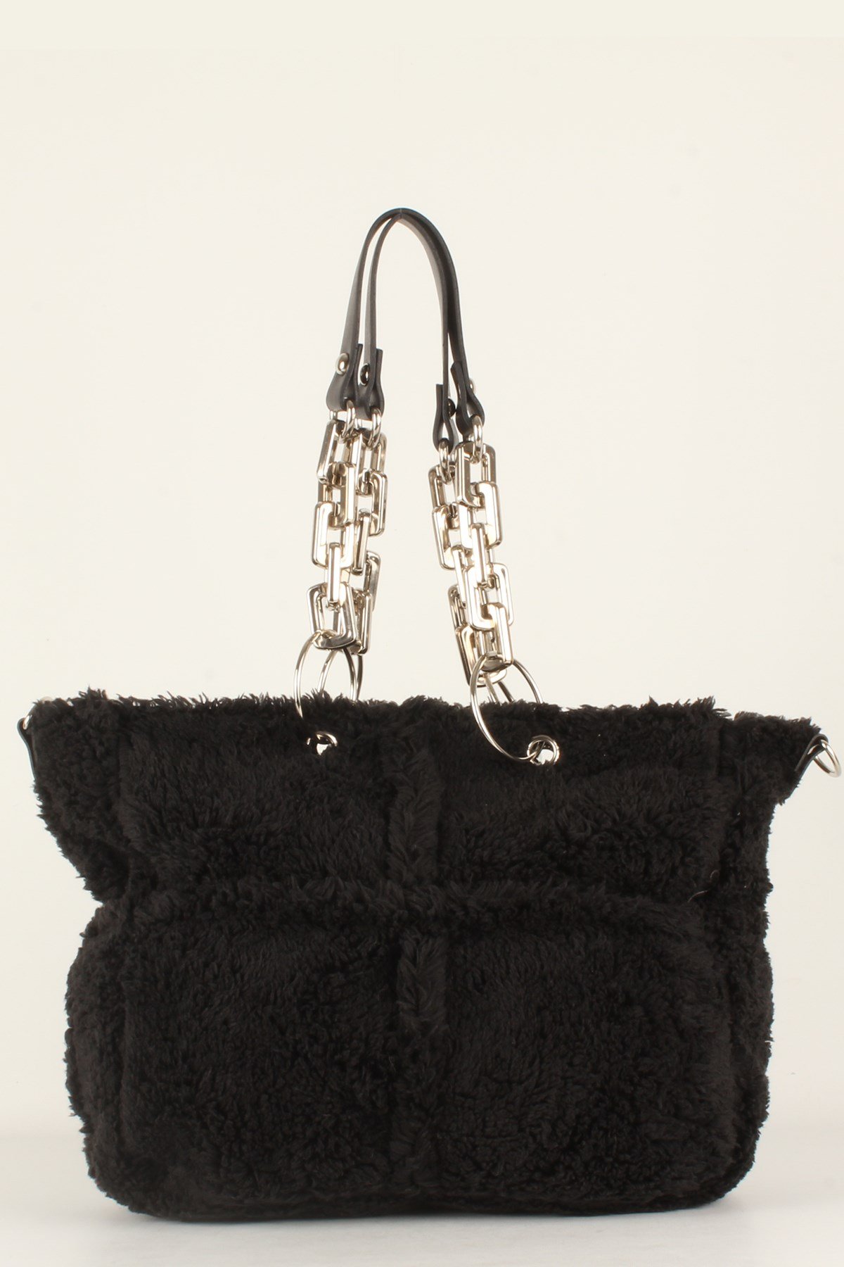 LWE10412-SLuwweLuwwe Bag'sKadın Plastik Zincirli Tüylü-Peluş Çanta (10412)