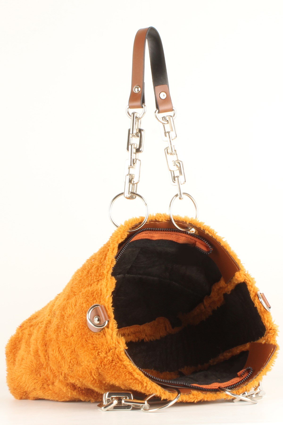 LWE10412-SLuwweLuwwe Bag'sKadın Plastik Zincirli Tüylü-Peluş Çanta (10412)