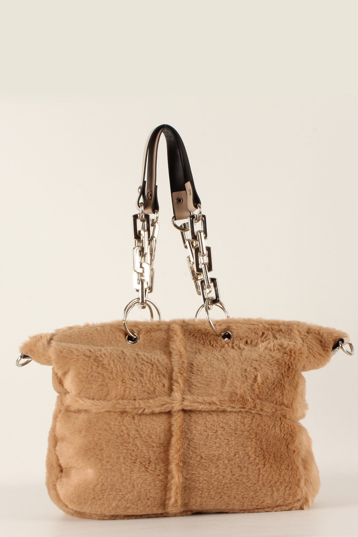 LWE10412-SLuwweLuwwe Bag'sKadın Plastik Zincirli Tüylü-Peluş Çanta (10412)