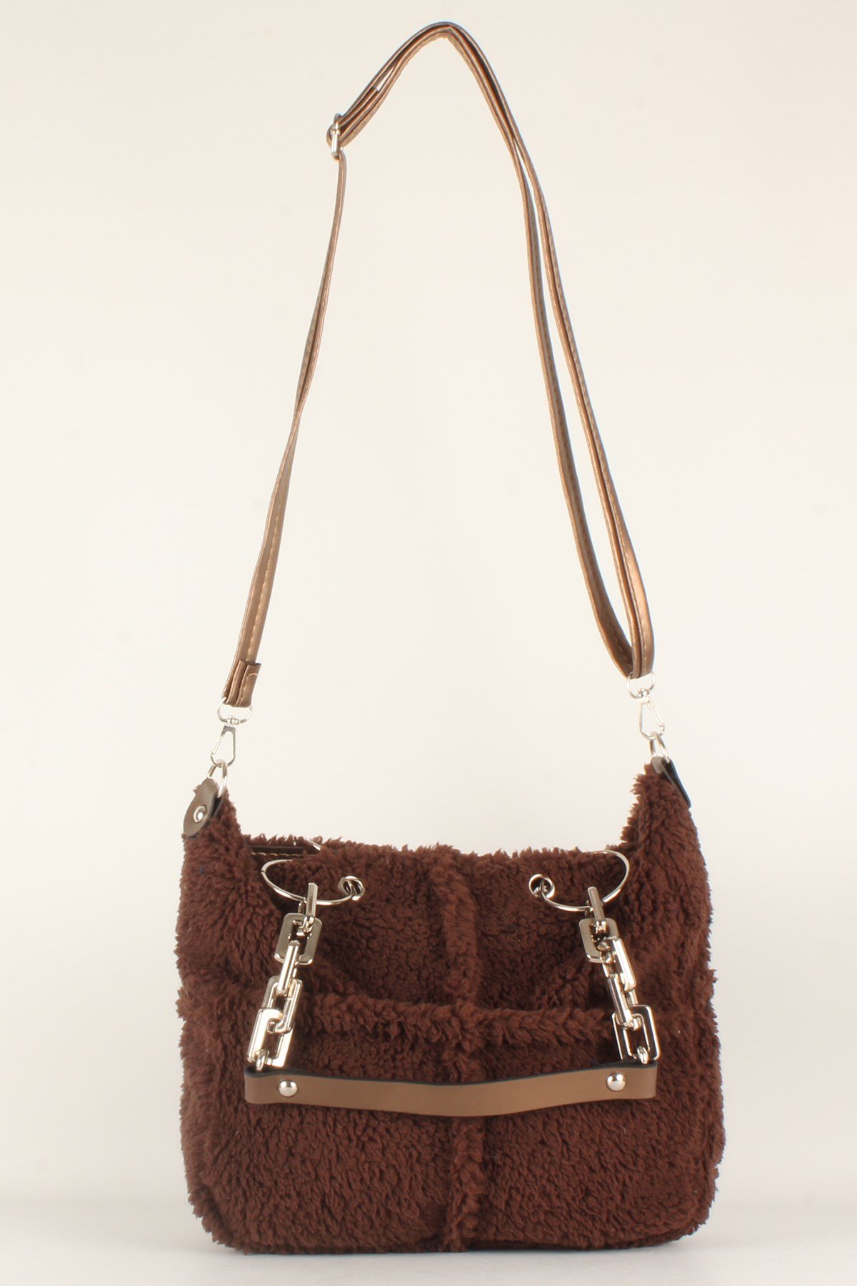 LWE10412-SLuwweLuwwe Bag'sKadın Plastik Zincirli Tüylü-Peluş Çanta (10412)