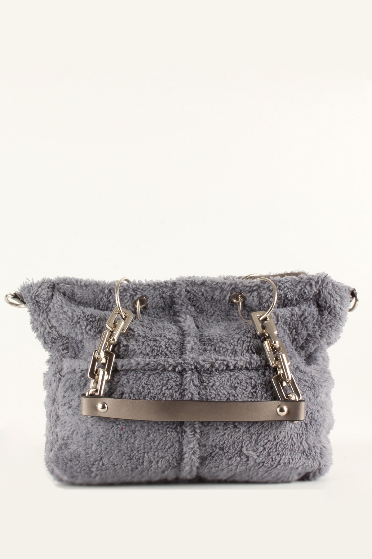 LWE10412-SLuwweLuwwe Bag'sKadın Plastik Zincirli Tüylü-Peluş Çanta (10412)