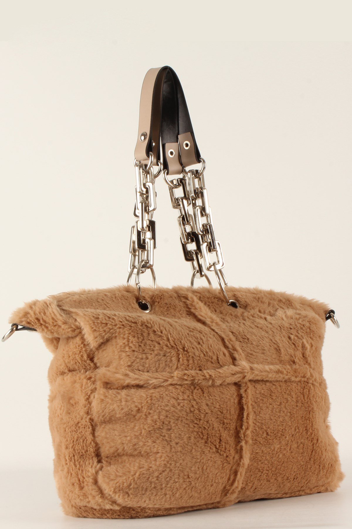 LWE10412-SLuwweLuwwe Bag'sKadın Plastik Zincirli Tüylü-Peluş Çanta (10412)