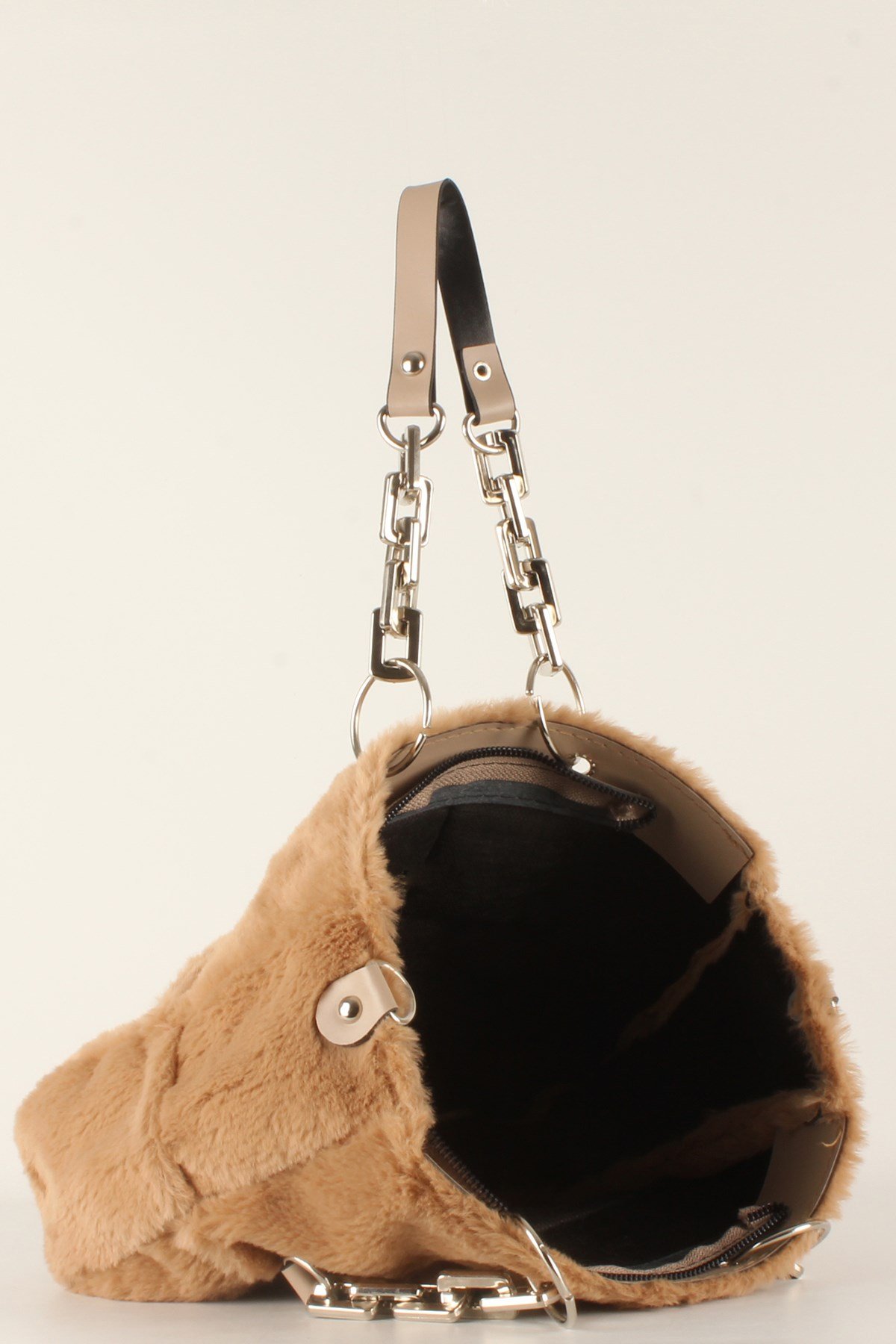 LWE10412-SLuwweLuwwe Bag'sKadın Plastik Zincirli Tüylü-Peluş Çanta (10412)