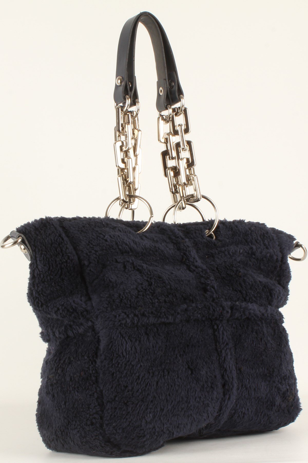 LWE10412-SLuwweLuwwe Bag'sKadın Plastik Zincirli Tüylü-Peluş Çanta (10412)