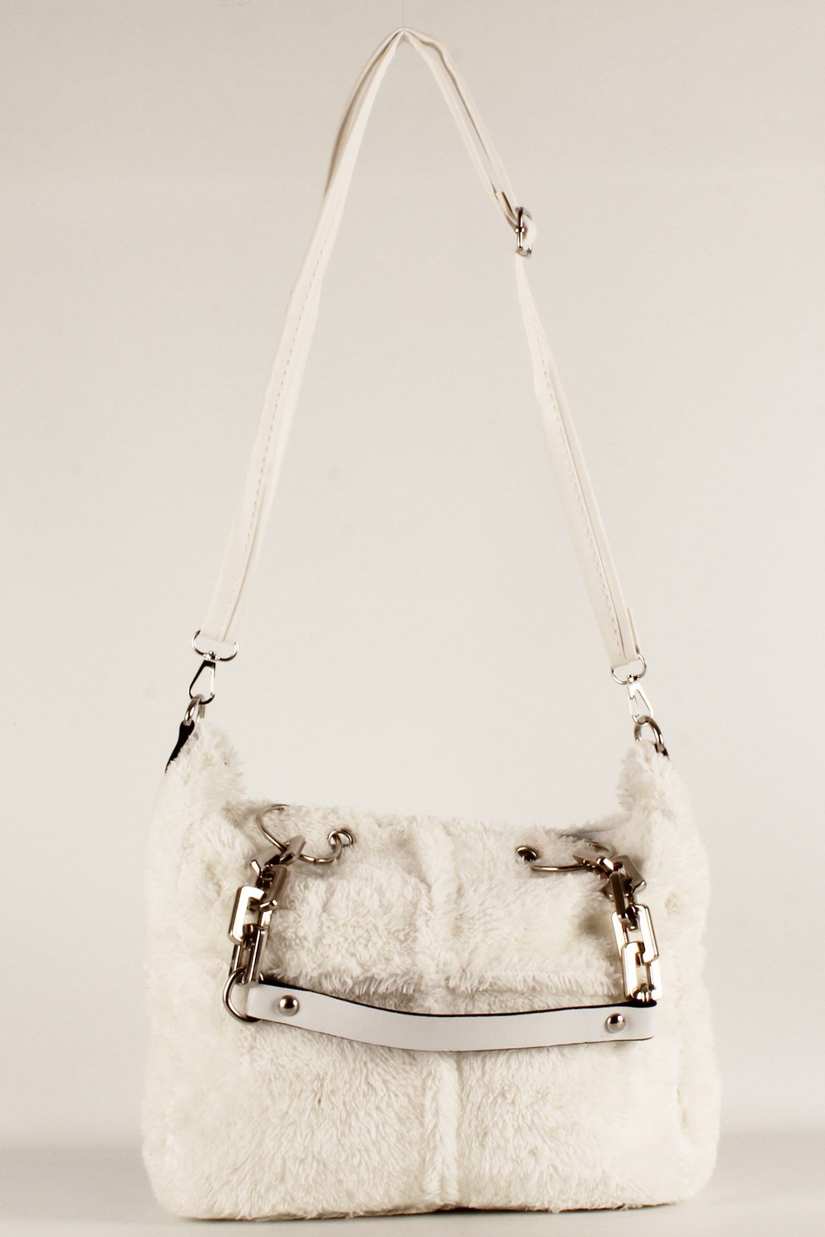 LWE10412-SLuwweLuwwe Bag'sKadın Plastik Zincirli Tüylü-Peluş Çanta (10412)