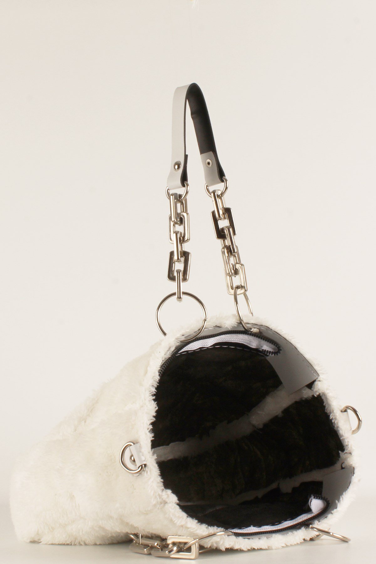 LWE10412-SLuwweLuwwe Bag'sKadın Plastik Zincirli Tüylü-Peluş Çanta (10412)