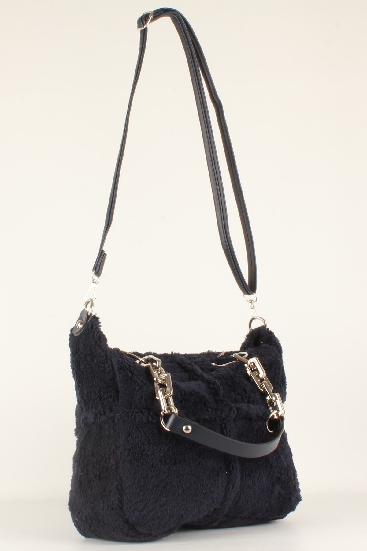 LWE10412-SLuwweLuwwe Bag'sKadın Plastik Zincirli Tüylü-Peluş Çanta (10412)