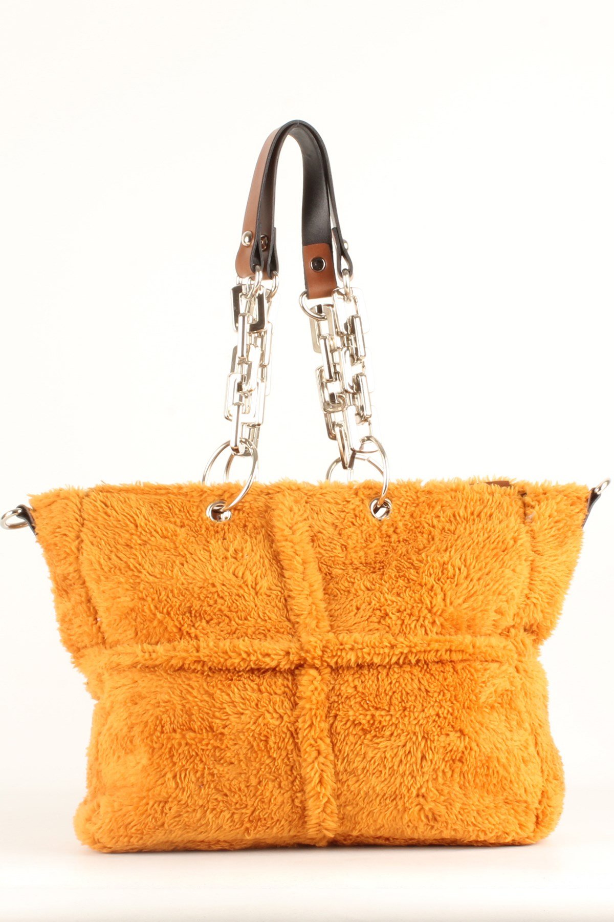 LWE10412-SLuwweLuwwe Bag'sKadın Plastik Zincirli Tüylü-Peluş Çanta (10412)