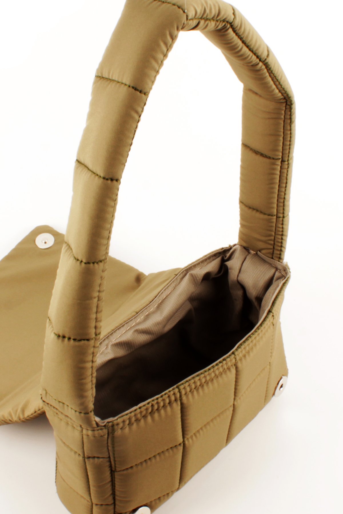 LWE20760-SyhVarLuwwe Bag'sKadın Puf Kumaş Destekli Kapitoneli Baget Çanta (20760)