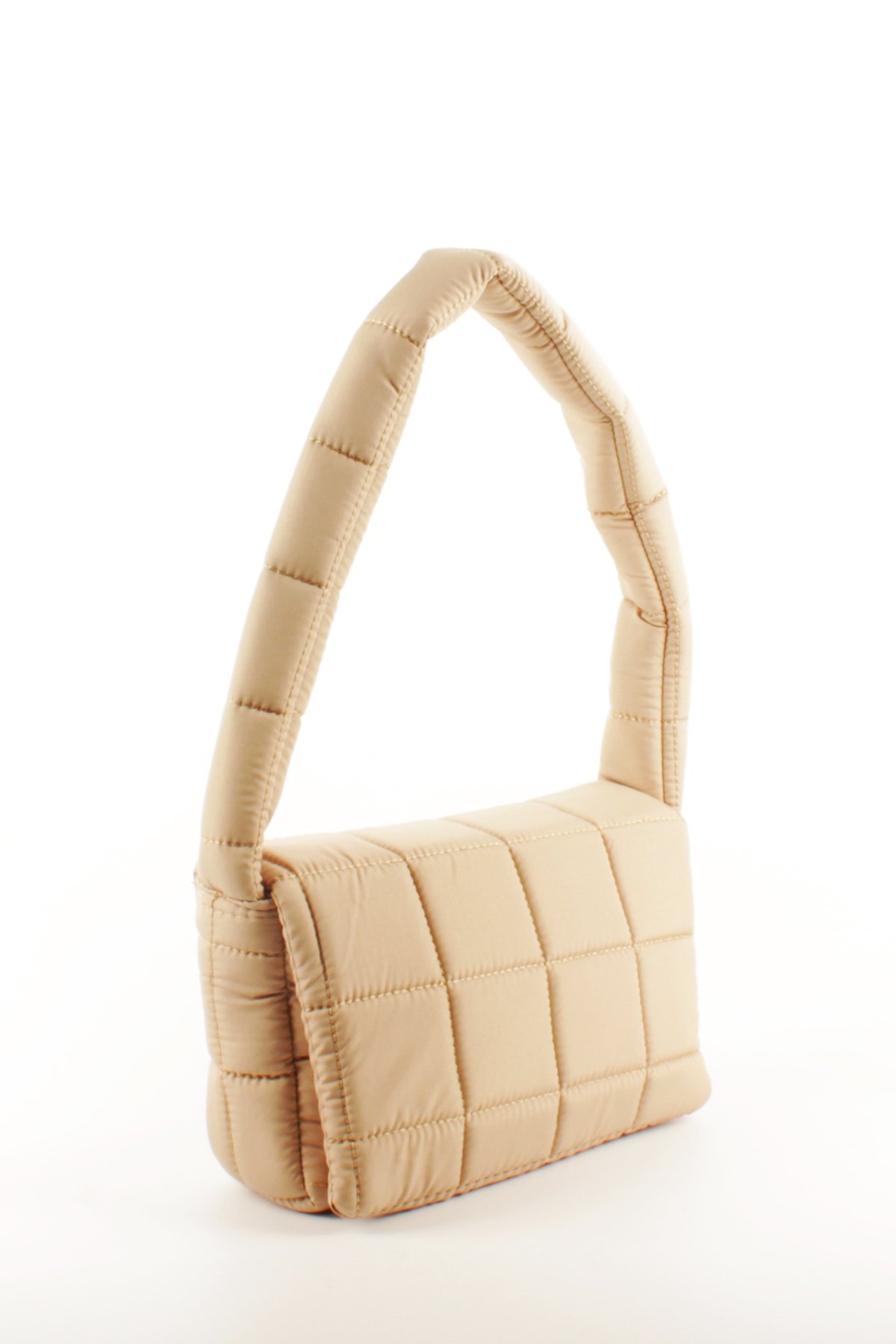 LWE20760-SyhVarLuwwe Bag'sKadın Puf Kumaş Destekli Kapitoneli Baget Çanta (20760)