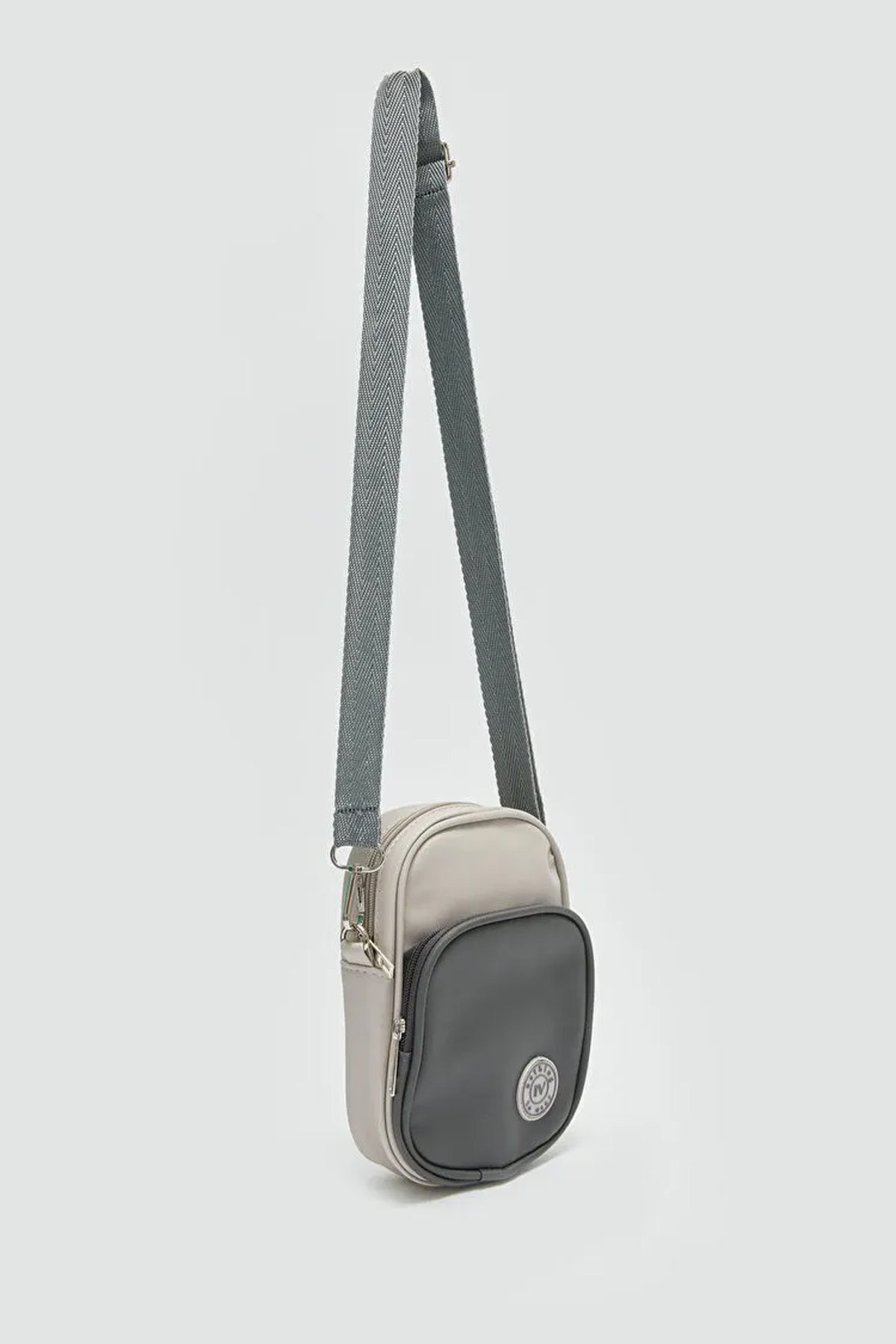 LWE10768-KhvTalhaLuwwe Bag'sKadın Renk Bloklu Fermuarlı İki Bölmeli Telefon - Omuz Çantası (10768)