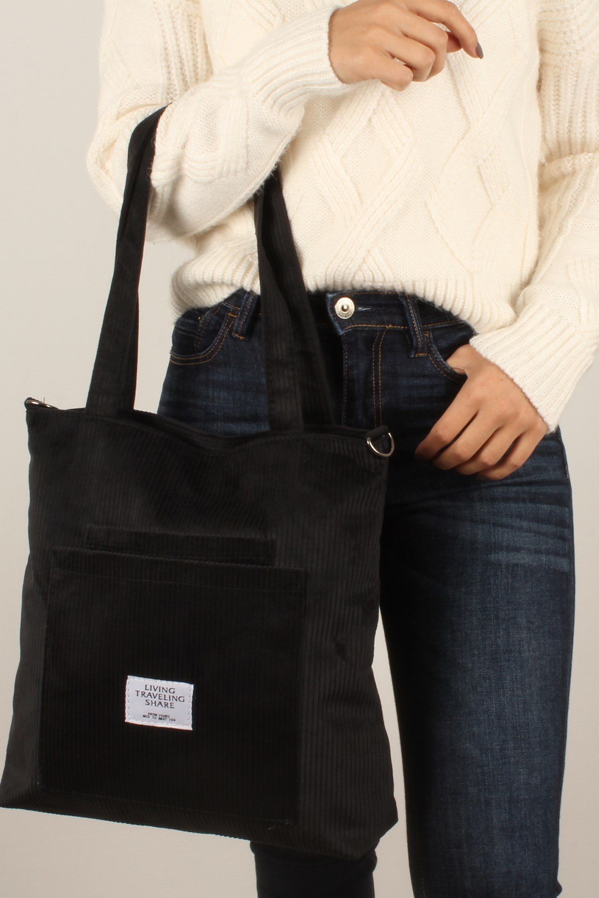 LWE20418-SLuwweLuwwe Bag'sKadın Salaş Kadife Kol ve Omuz Çantası (20418)