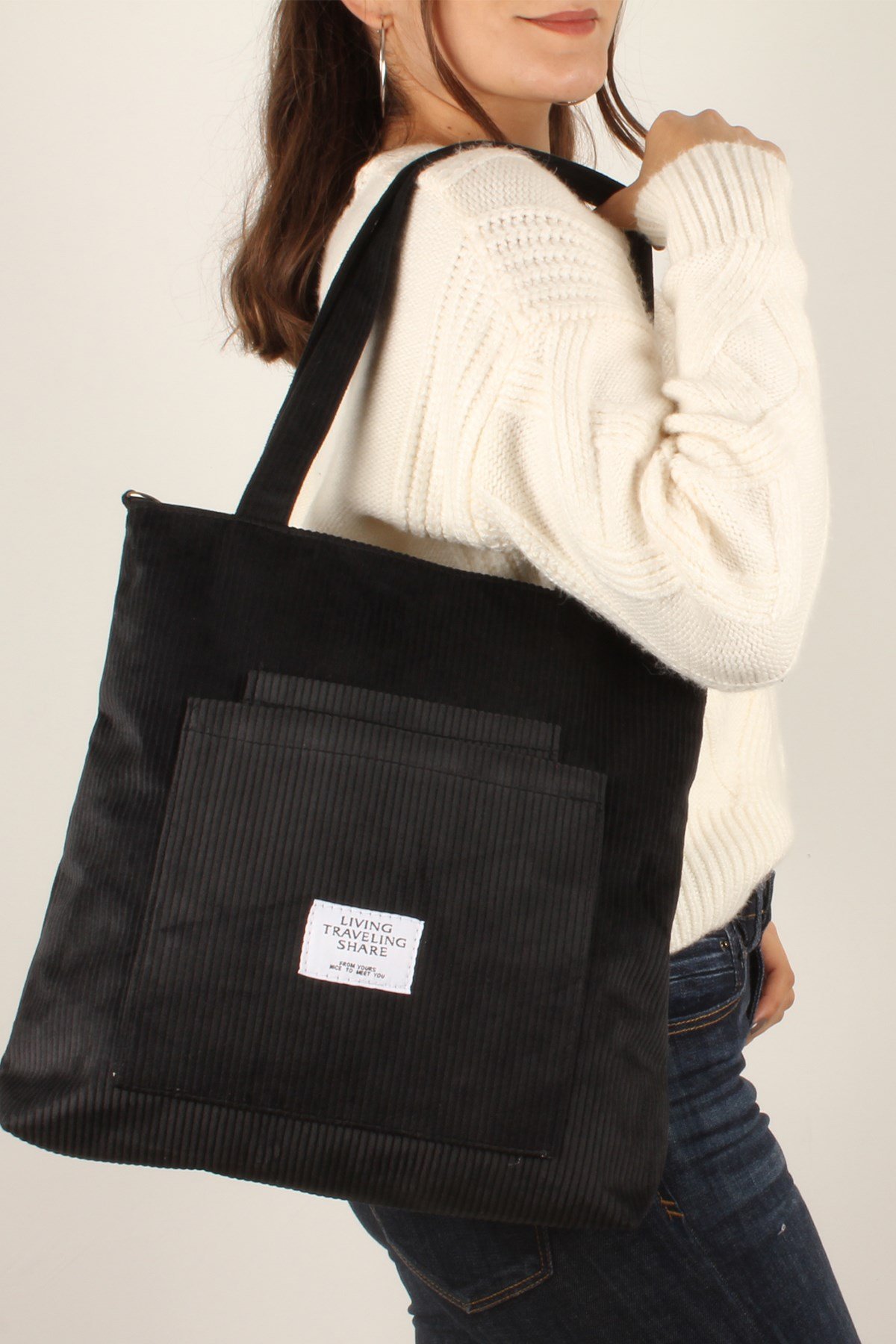 LWE20418-SLuwweLuwwe Bag'sKadın Salaş Kadife Kol ve Omuz Çantası (20418)