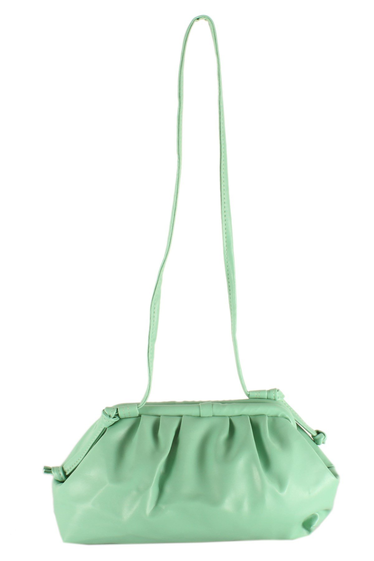 LWE10366-SLuwweLuwwe Bag'sKadın Salaş Kıvrımlı Büzgülü Askı Omuz Çantası (10366)