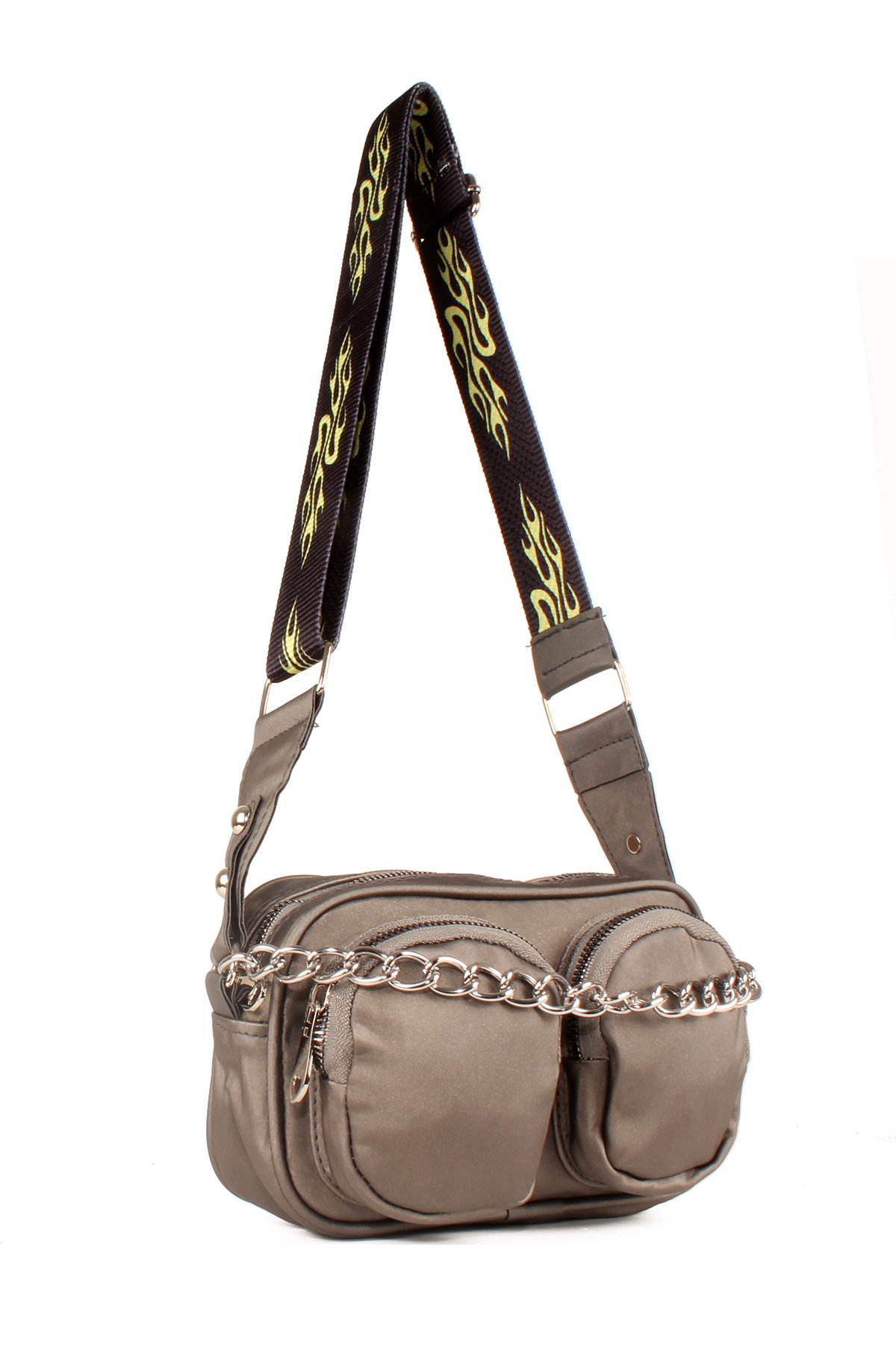 LWE10606-SyhTalhaLuwwe Bag'sKadın Saten Çift Cepli Kolon Askılı Omuz Çantası (10606)