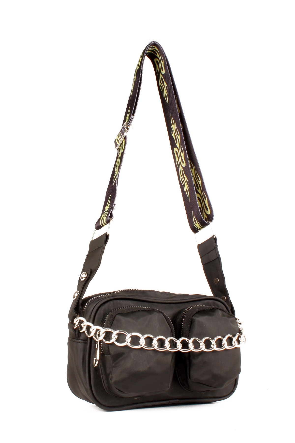 LWE10606-SyhTalhaLuwwe Bag'sKadın Saten Çift Cepli Kolon Askılı Omuz Çantası (10606)