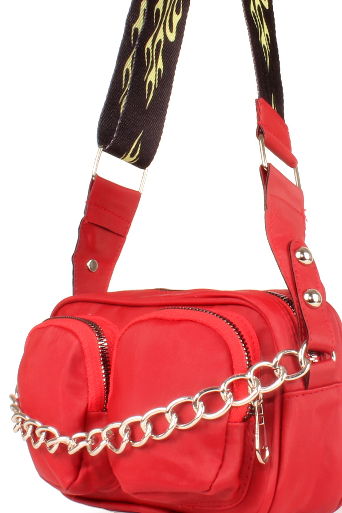 LWE10606-SyhTalhaLuwwe Bag'sKadın Saten Çift Cepli Kolon Askılı Omuz Çantası (10606)