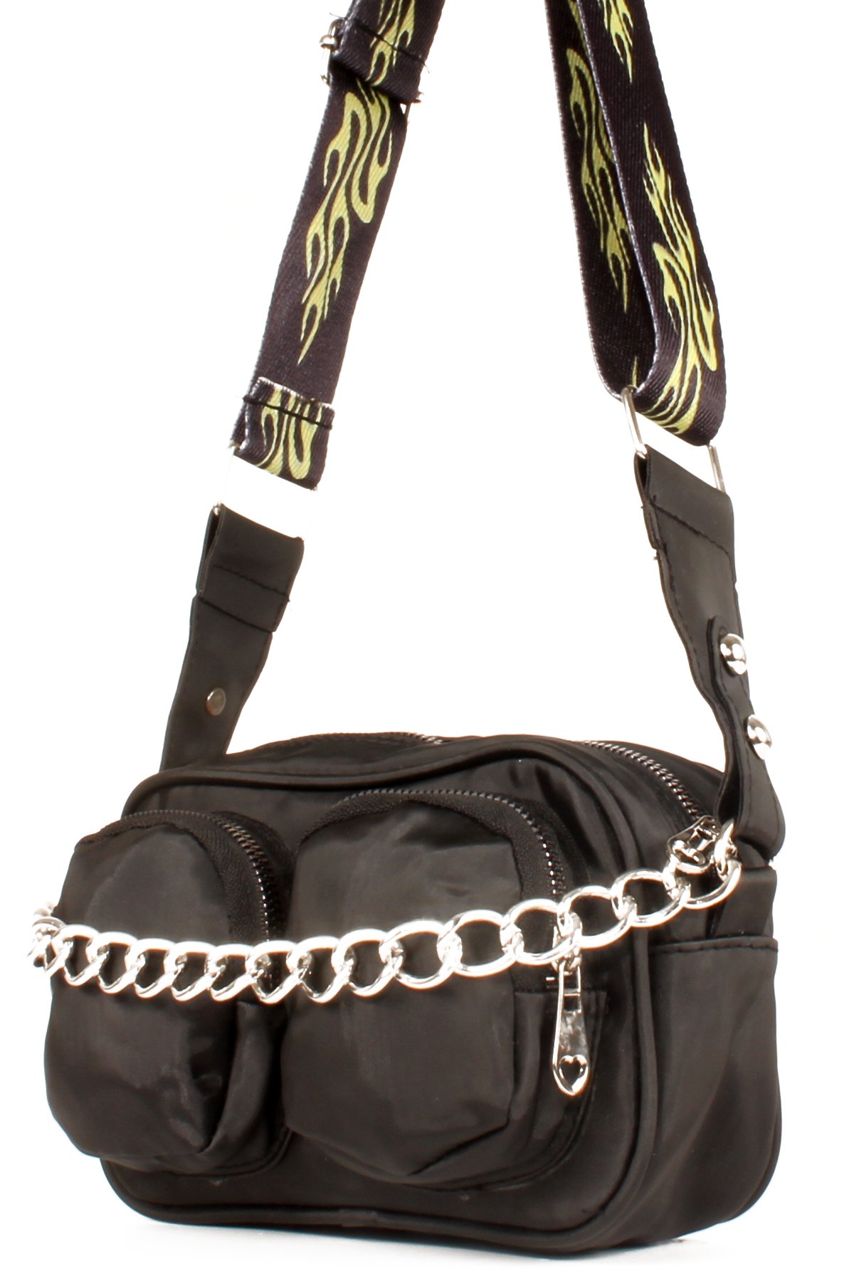 LWE10606-SyhTalhaLuwwe Bag'sKadın Saten Çift Cepli Kolon Askılı Omuz Çantası (10606)