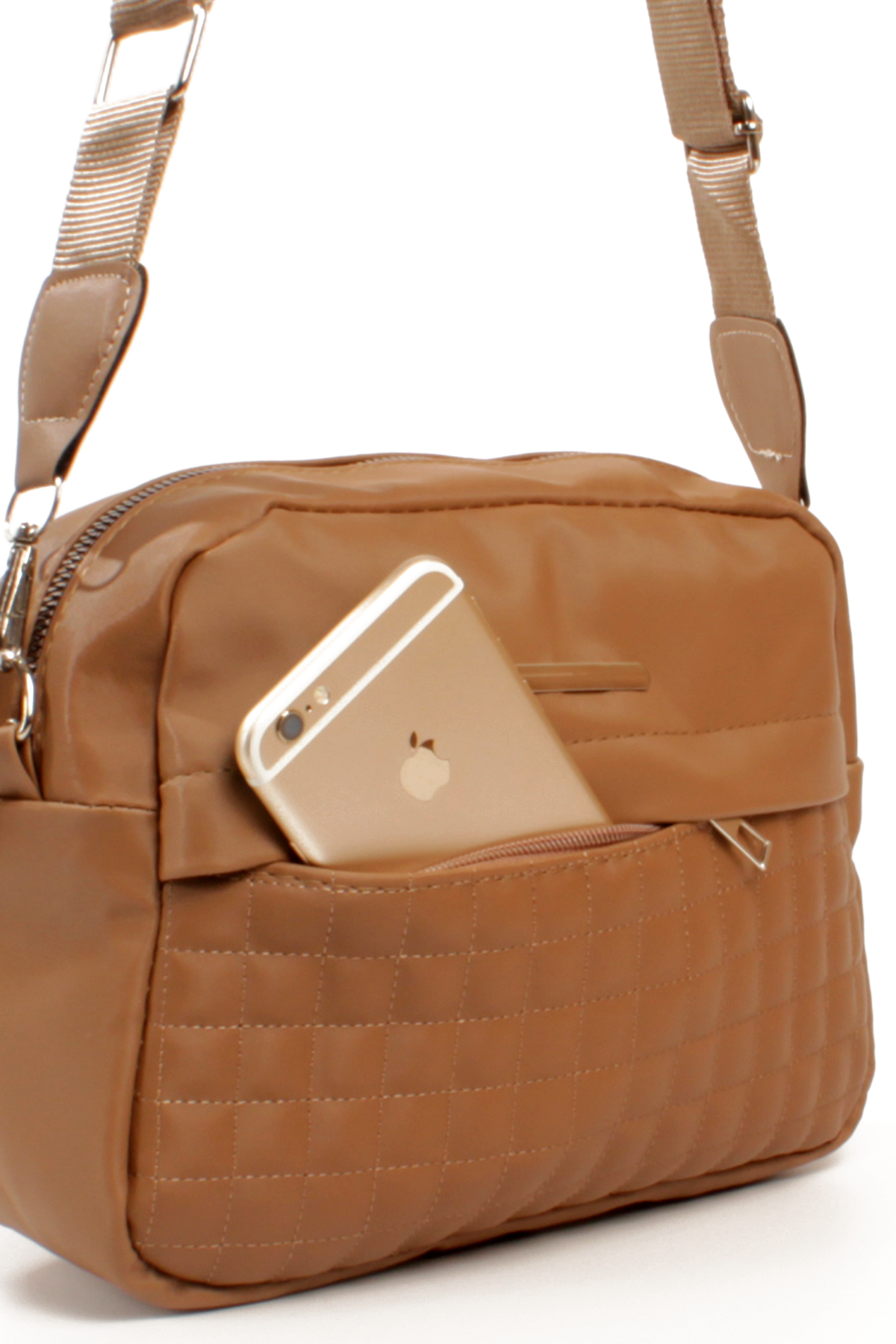 LWE20792-SyhTalhaLuwwe Bag'sKadın Saten Doku Kapitoneli Spor Kolon Askılı Ön Bölmeli Omuz&Çapraz Çanta (20792)