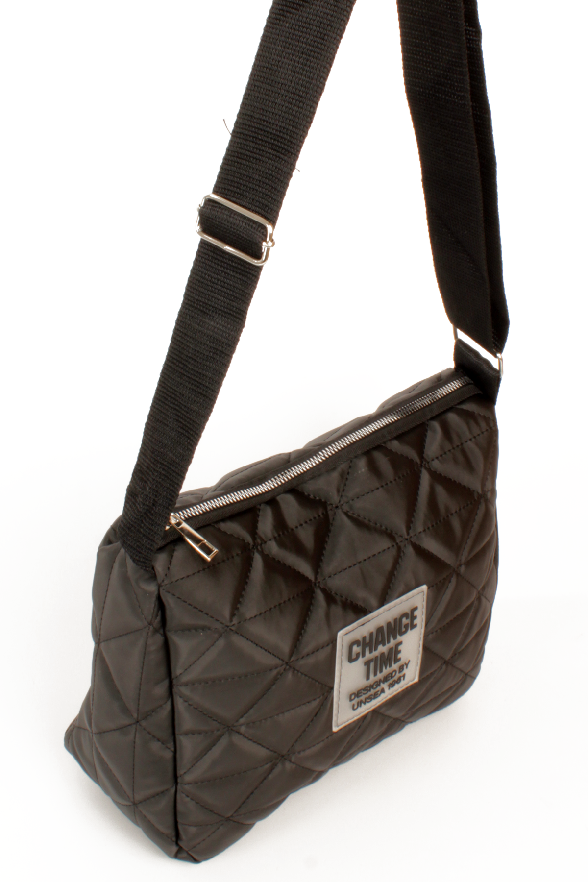 LWE20787-SyhTalhaLuwwe Bag'sKadın Saten Doku Kapitoneli Spor Kolon Askılı Yazı Detaylı Omuz&Çapraz Çanta (20787)