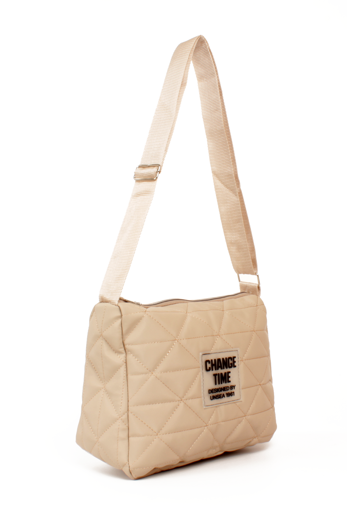 LWE20787-SyhTalhaLuwwe Bag'sKadın Saten Doku Kapitoneli Spor Kolon Askılı Yazı Detaylı Omuz&Çapraz Çanta (20787)