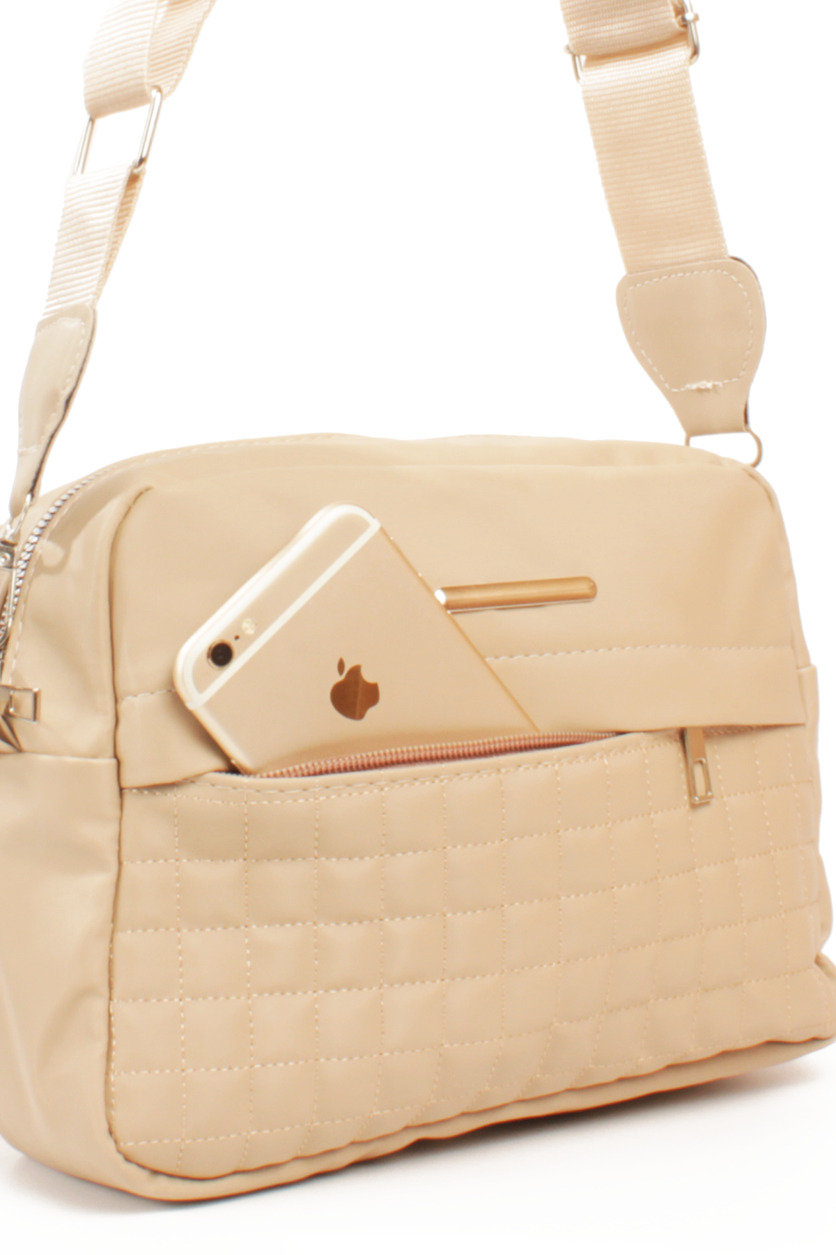 LWE20792-SyhTalhaLuwwe Bag'sKadın Saten Doku Kapitoneli Spor Kolon Askılı Ön Bölmeli Omuz&Çapraz Çanta (20792)