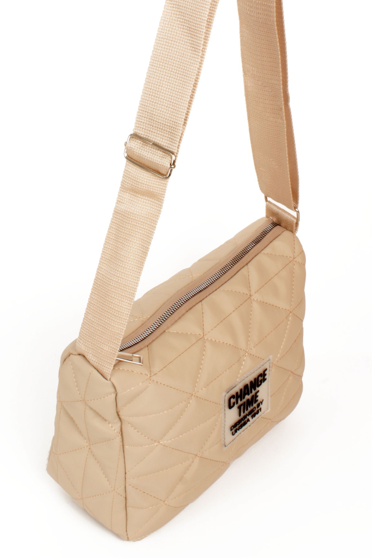 LWE20787-SyhTalhaLuwwe Bag'sKadın Saten Doku Kapitoneli Spor Kolon Askılı Yazı Detaylı Omuz&Çapraz Çanta (20787)