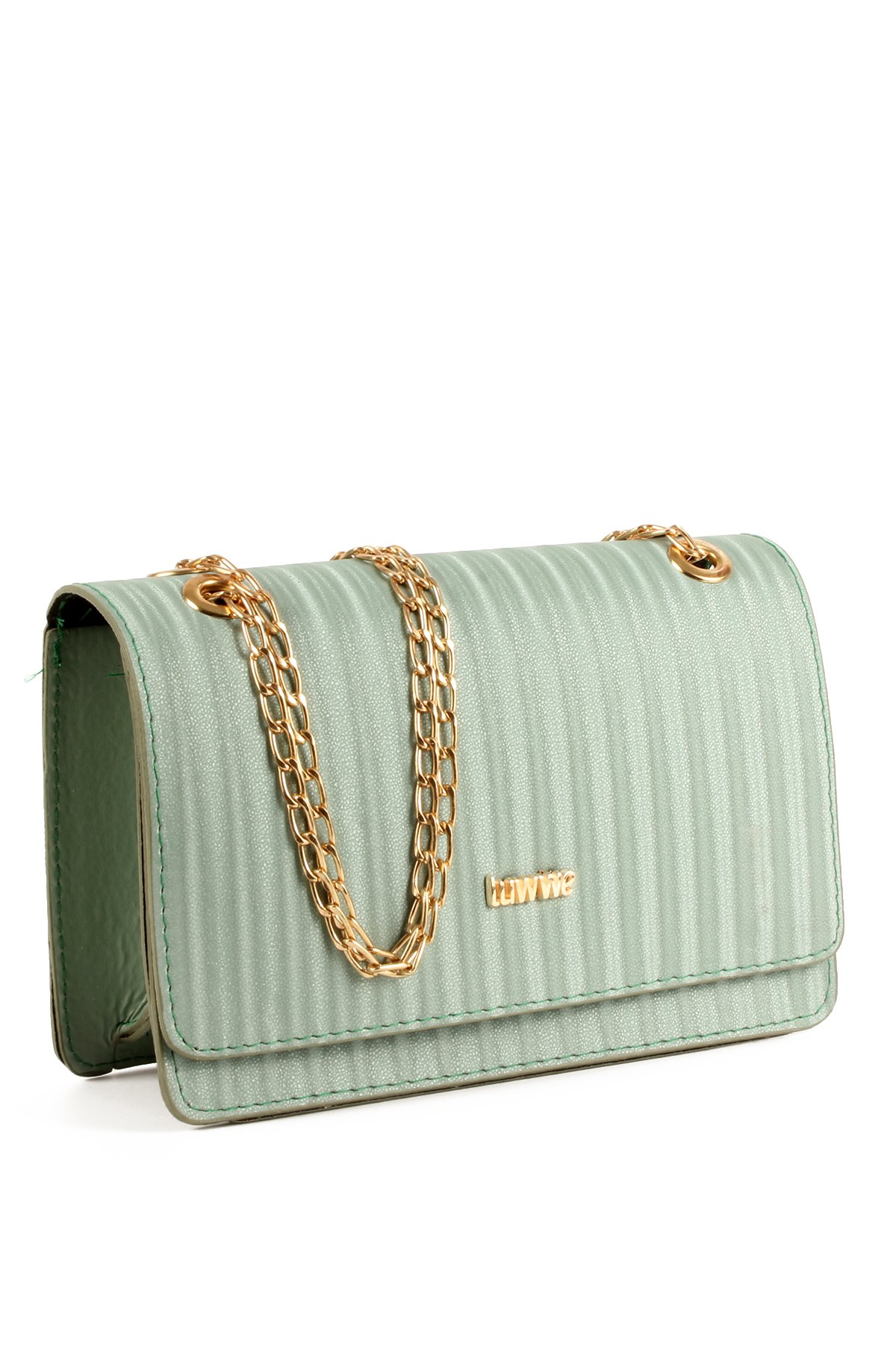 LWE20693-SyhTalhaLuwwe Bag'sKadın Saten Doku Luwwe Seri Zincir Askılı Omuz Çantası (20693)