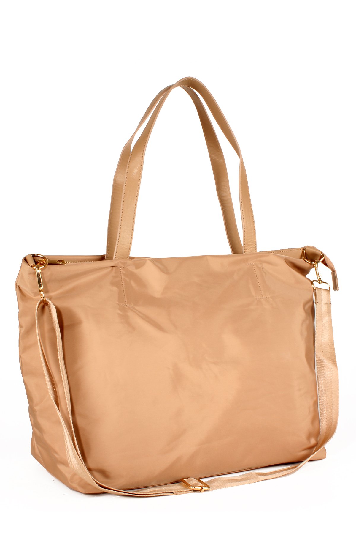 LWE1627-SütKhvTalhaLuwwe Bag'sKadın Saten Doku Paraşüt Kumaş Max Boy Shopper Tarz - Çift Askılı El ve Omuz Çantası (1627)