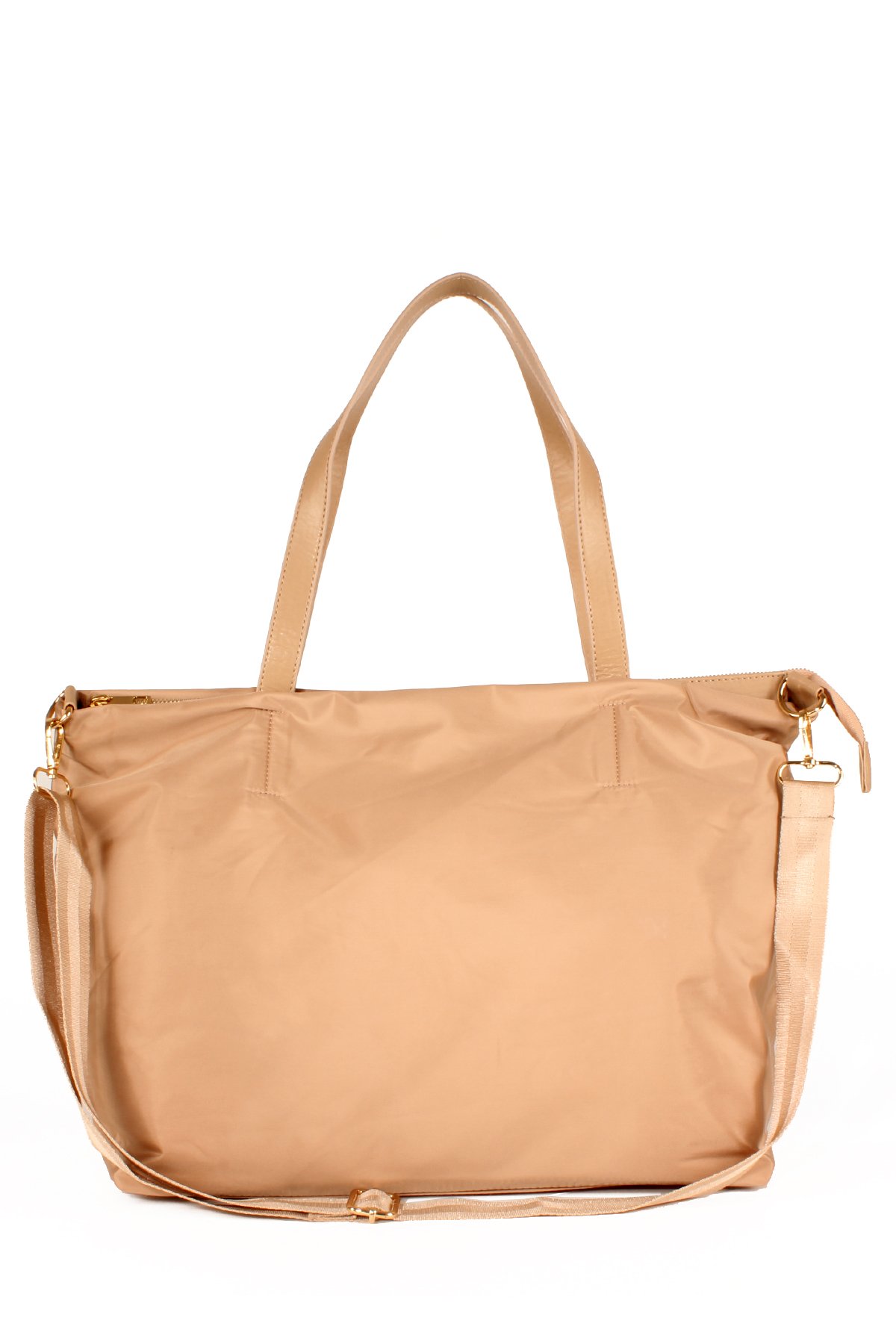 LWE1627-SütKhvTalhaLuwwe Bag'sKadın Saten Doku Paraşüt Kumaş Max Boy Shopper Tarz - Çift Askılı El ve Omuz Çantası (1627)