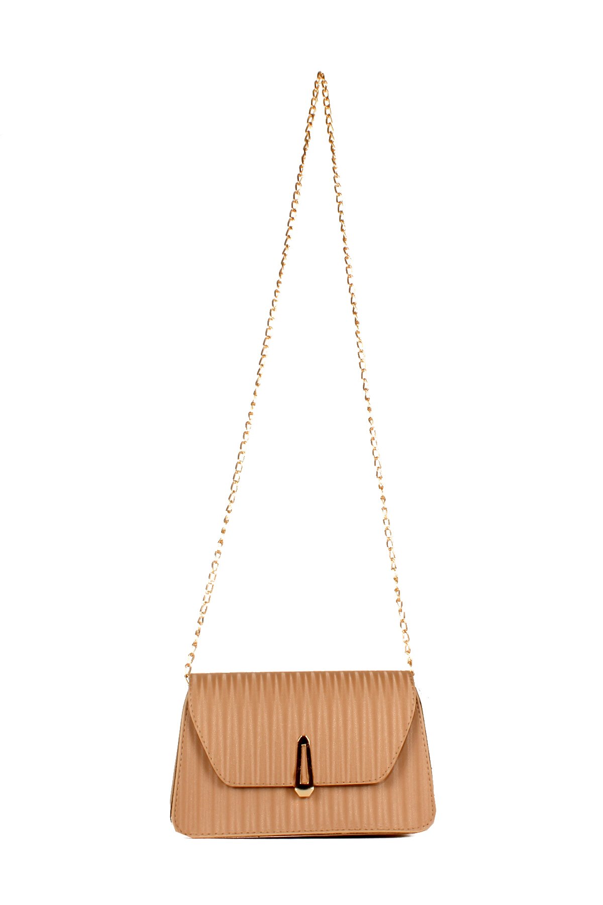 LWE20573-STalhaLuwwe Bag'sKadın Saten Doku Zincir Askılı Omuz Çantası (20573)