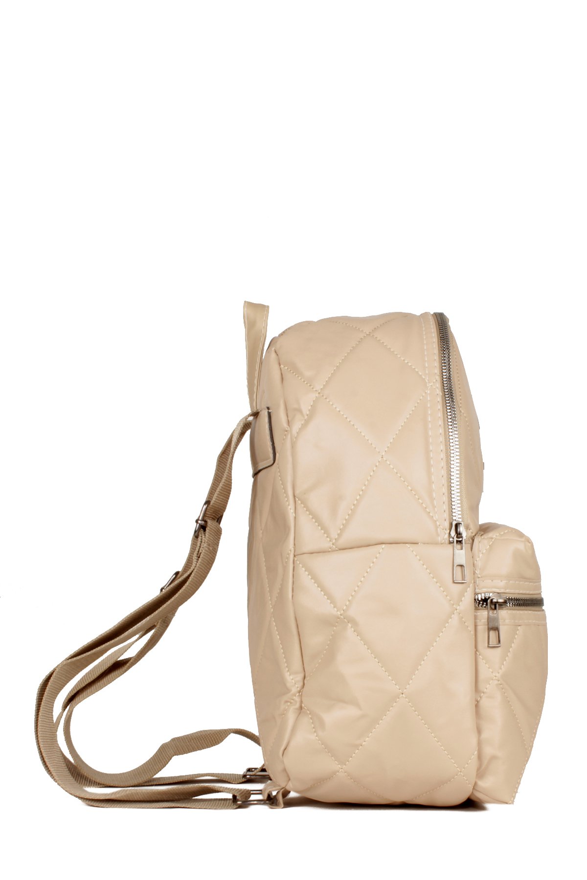 LWE10544-STalhaLuwwe Bag'sKadın Saten Kapitone Şişme Model Çift Bölmeli Okul ve Günlük Sırt Çantası (10544)