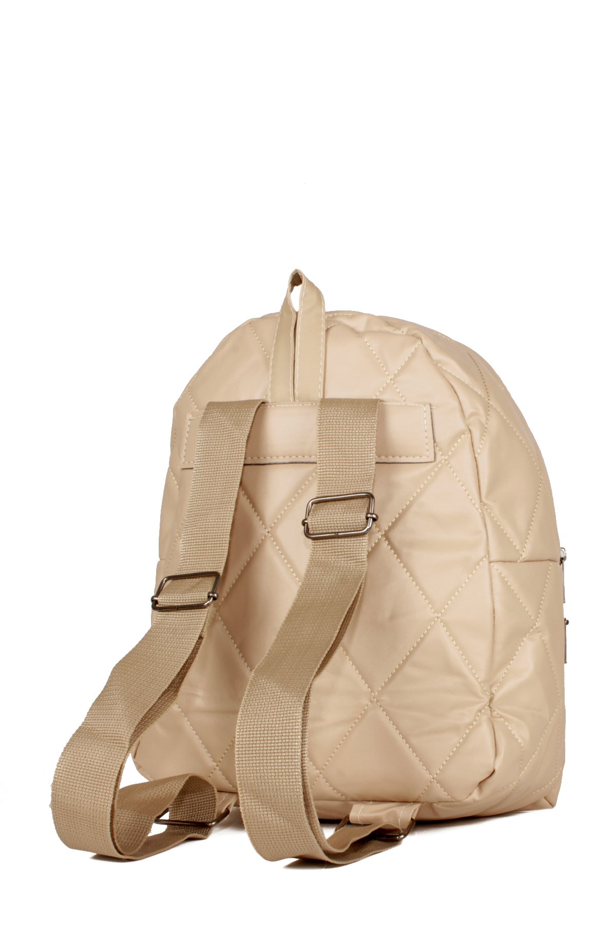 LWE10544-STalhaLuwwe Bag'sKadın Saten Kapitone Şişme Model Çift Bölmeli Okul ve Günlük Sırt Çantası (10544)
