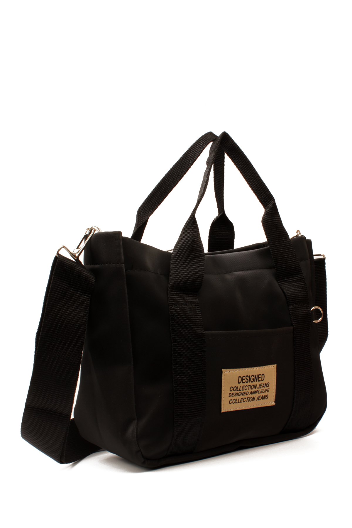 LWE10831-SyhTalhaLuwwe Bag'sKadın Saten Kumaş Dokuma Kolon Askılı Tak Çıkar Ayıcıklı Midi Boy Cepli El ve Omuz Çantası (10831)