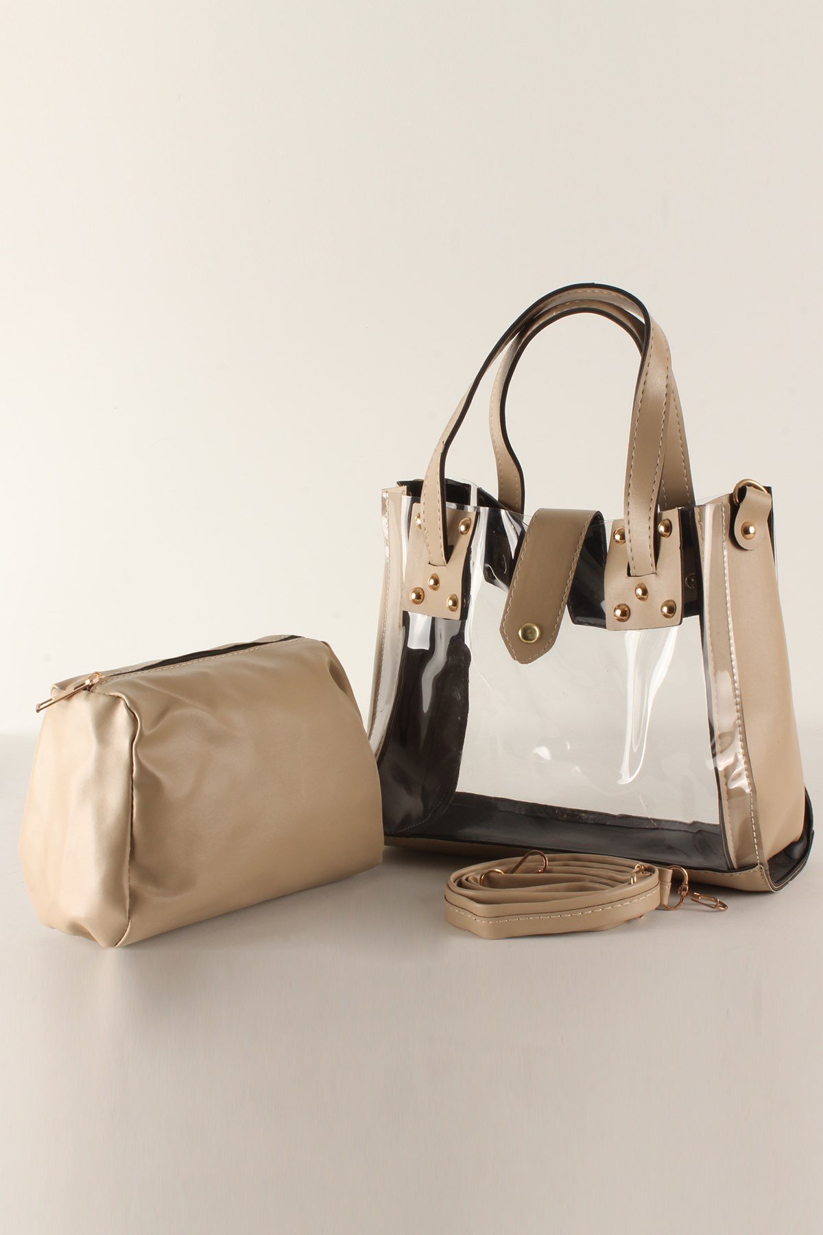 LWE20368-SLuwweLuwwe Bag'sKadın Şeffaf Yavrulu Günlük&Plaj El ve Omuz Çantası (20368)