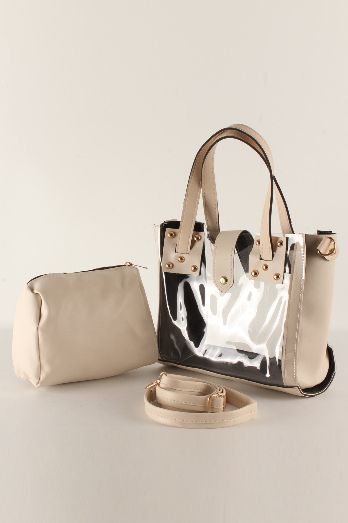 LWE20368-SLuwweLuwwe Bag'sKadın Şeffaf Yavrulu Günlük&Plaj El ve Omuz Çantası (20368)