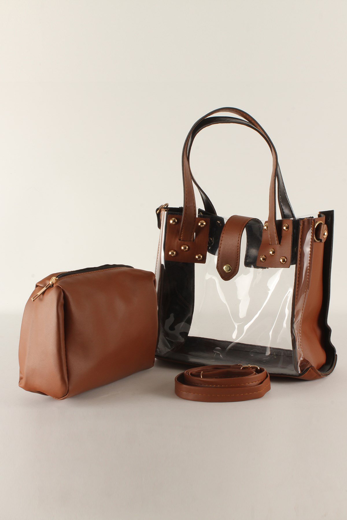 LWE20368-SLuwweLuwwe Bag'sKadın Şeffaf Yavrulu Günlük&Plaj El ve Omuz Çantası (20368)